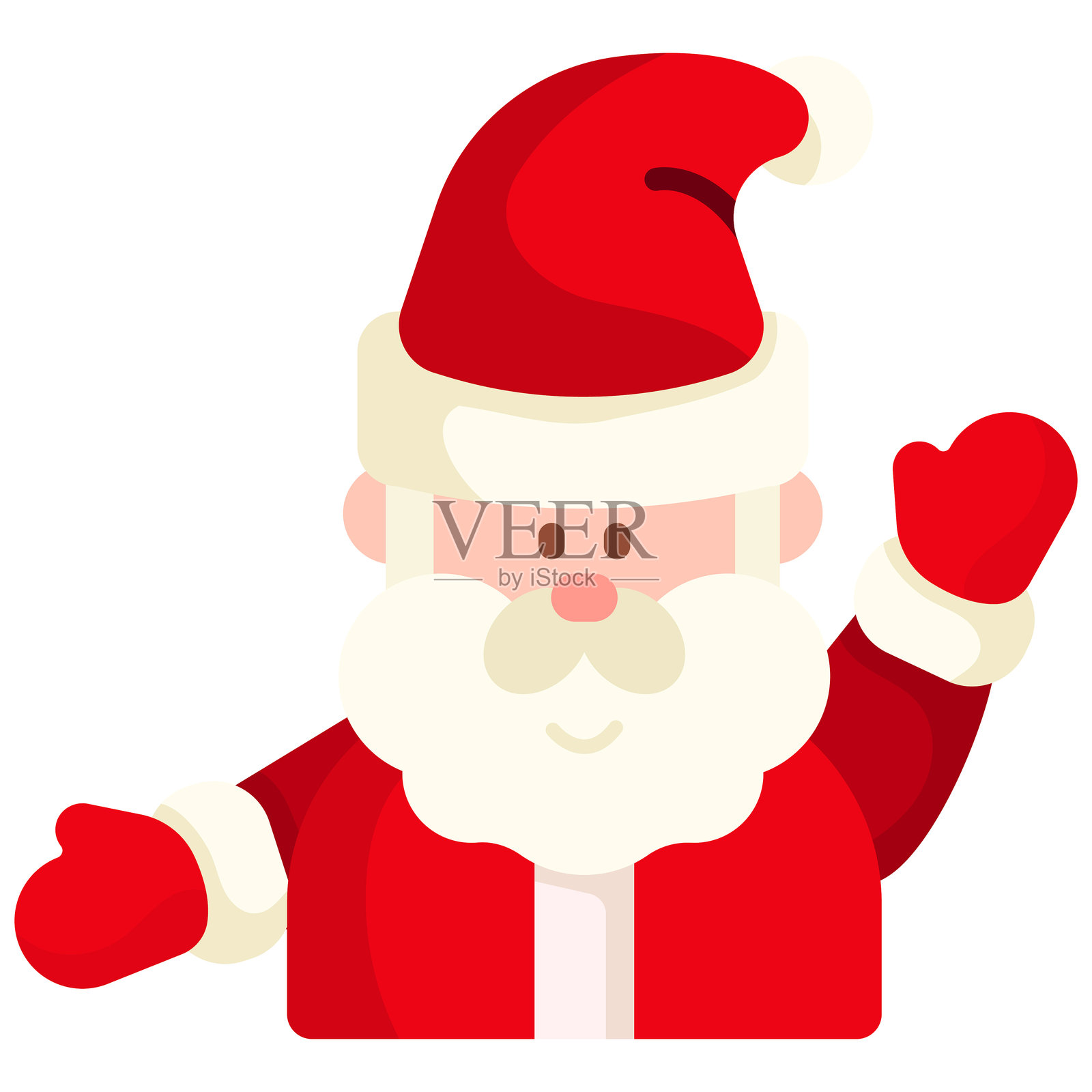 圣诞老人红色帽子节日装饰插画图片素材