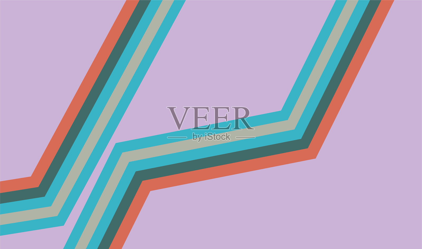 抽象的彩色几何形状背景。酷炫的平面矢量设计插画图片素材