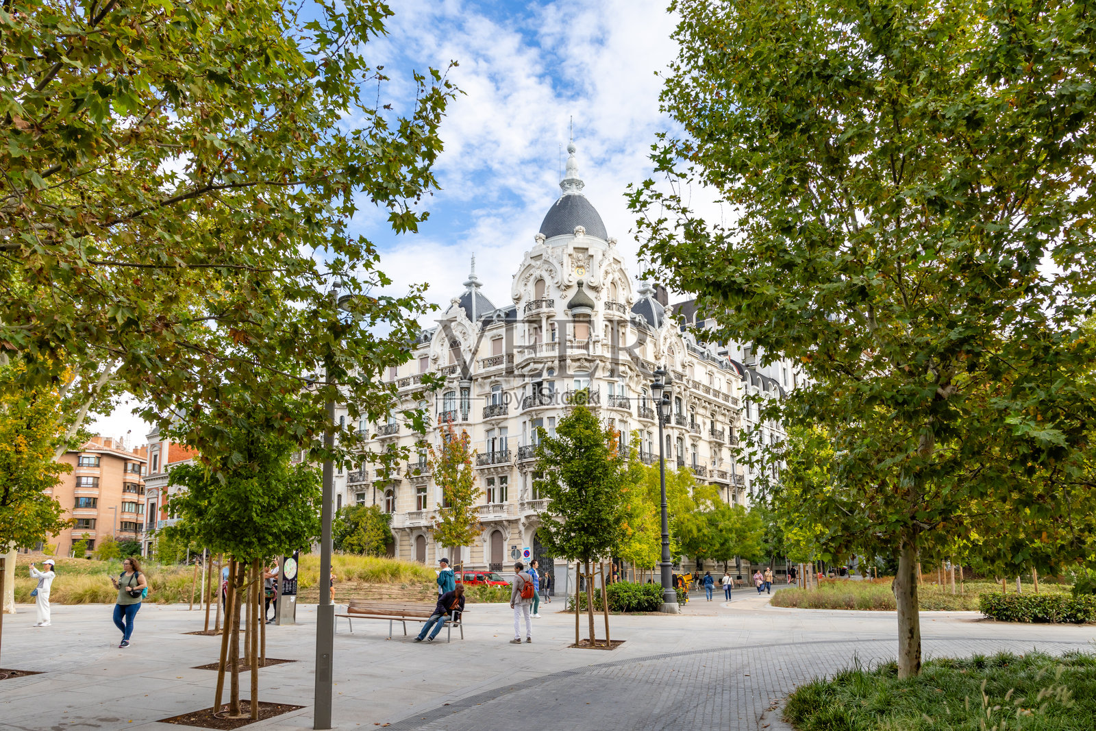 马德里的历史建筑照片摄影图片