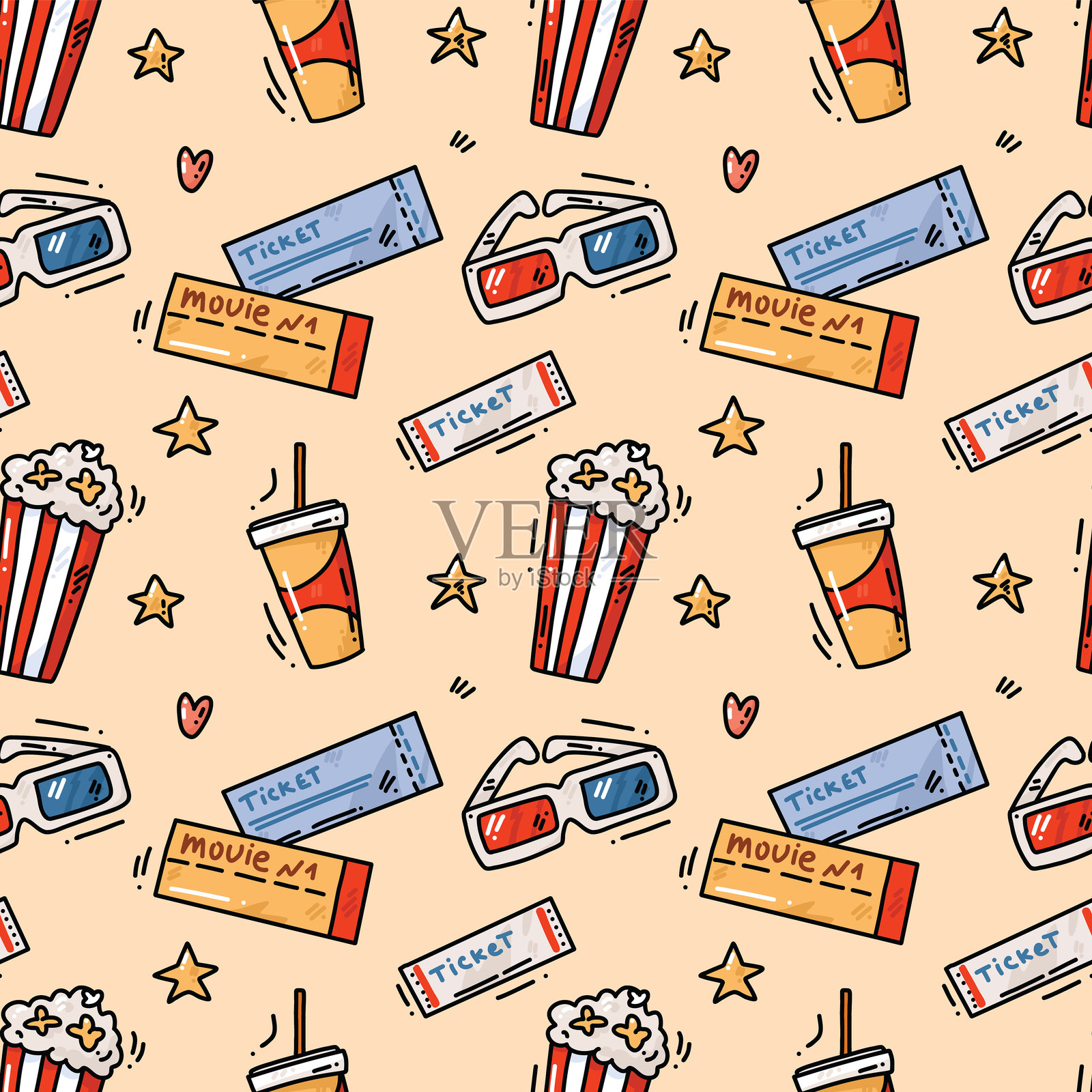 电影卡通的矢量背景插画图片素材