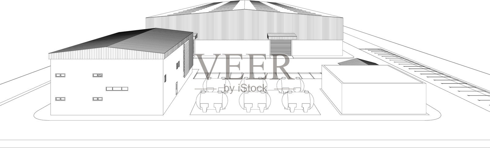 工业项目的3D插图照片摄影图片