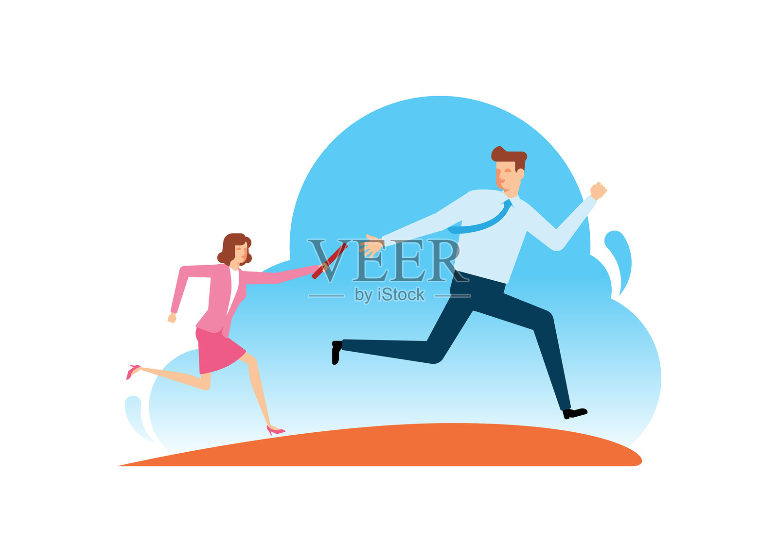 业务继电器插画图片素材