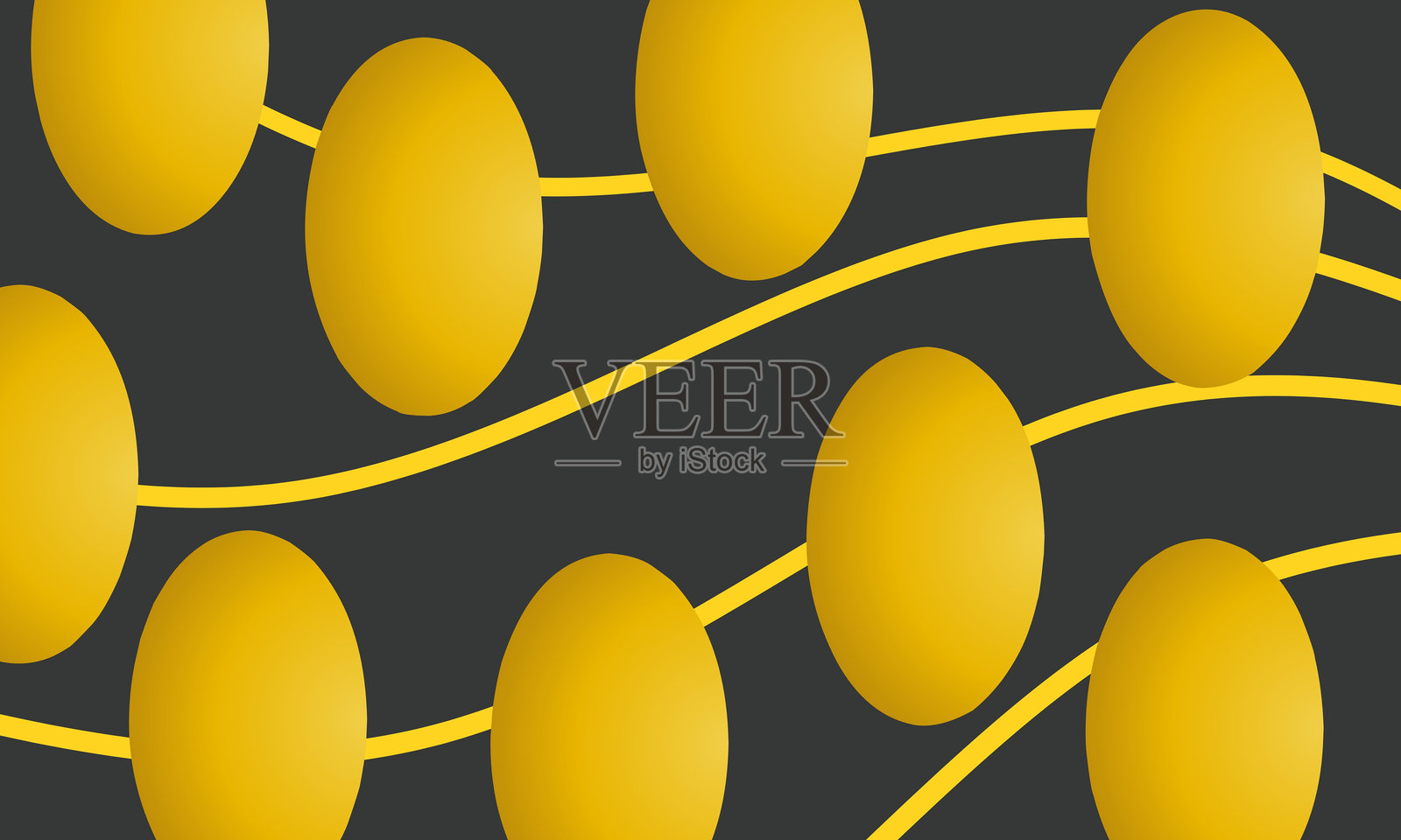 抽象背景简单圆圈和线条图案金色插画图片素材