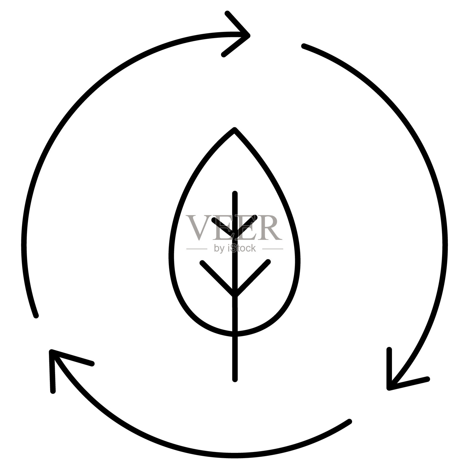 环保安全的可生物降解图标设计插画图片素材