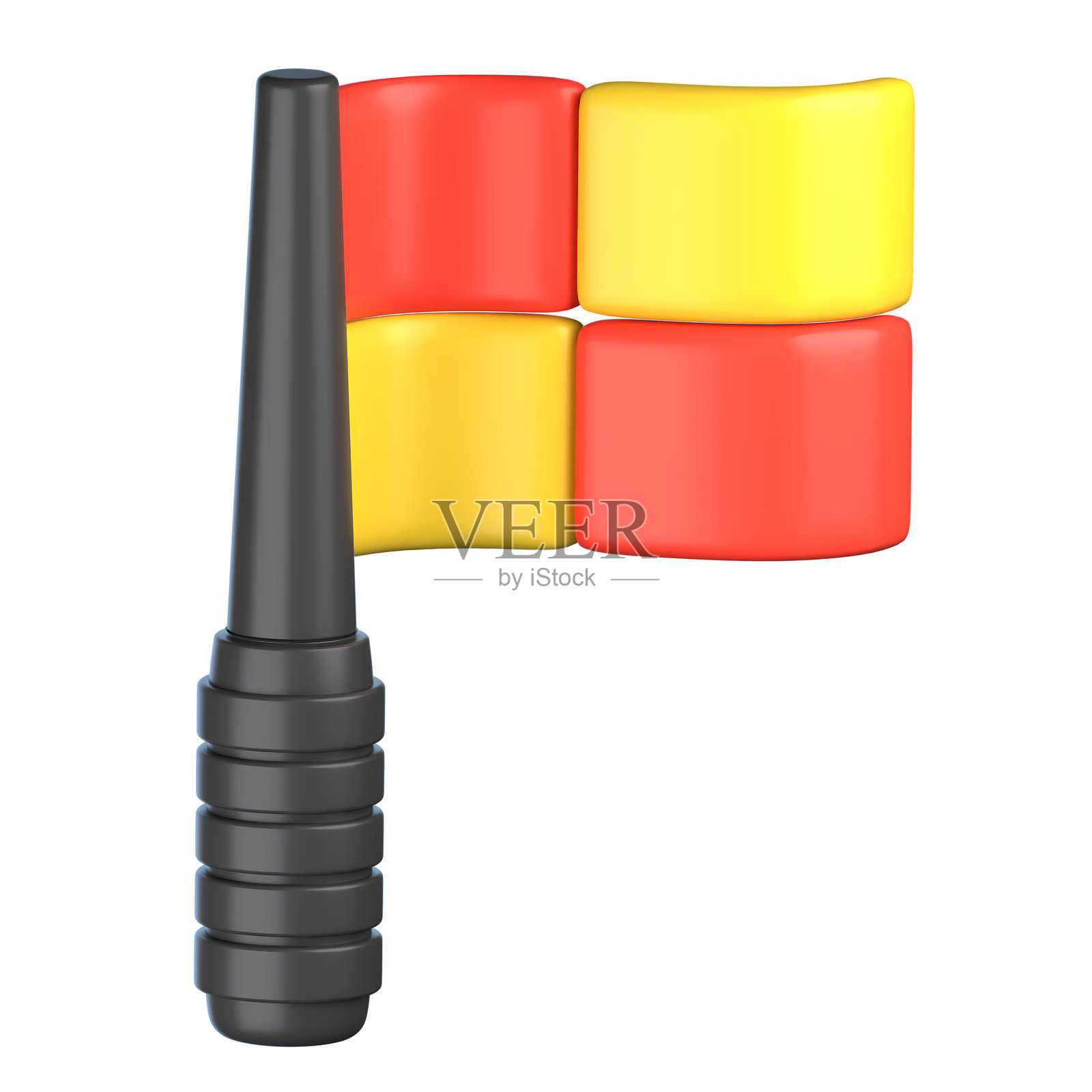 3D 越位旗图标照片摄影图片