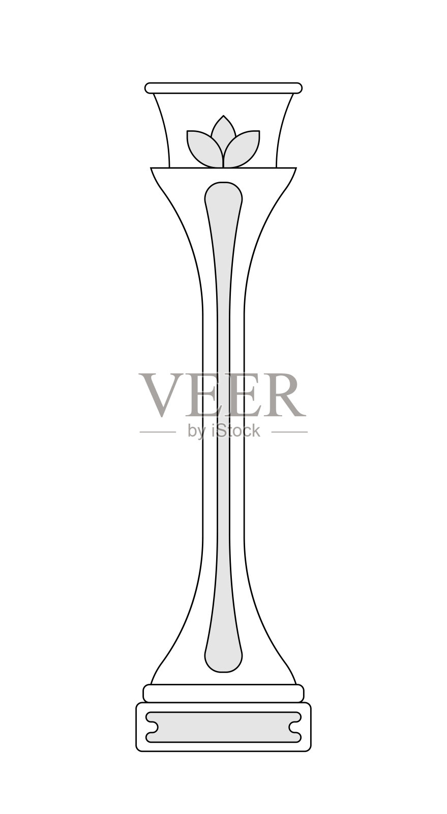 古代柱子轮廓。古希腊建筑与文化。多利克和巴洛克风格的建筑。网站海报或横幅。线性矢量插图。插画图片素材