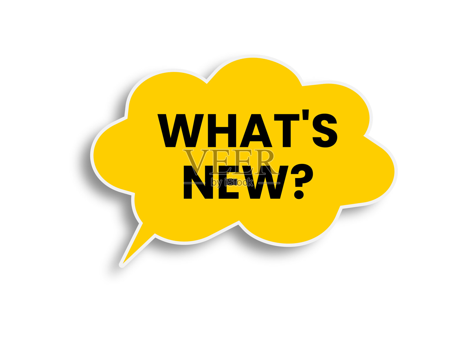 新鲜事标志、贴纸、对话气泡、标签、海报、矢量图插画图片素材