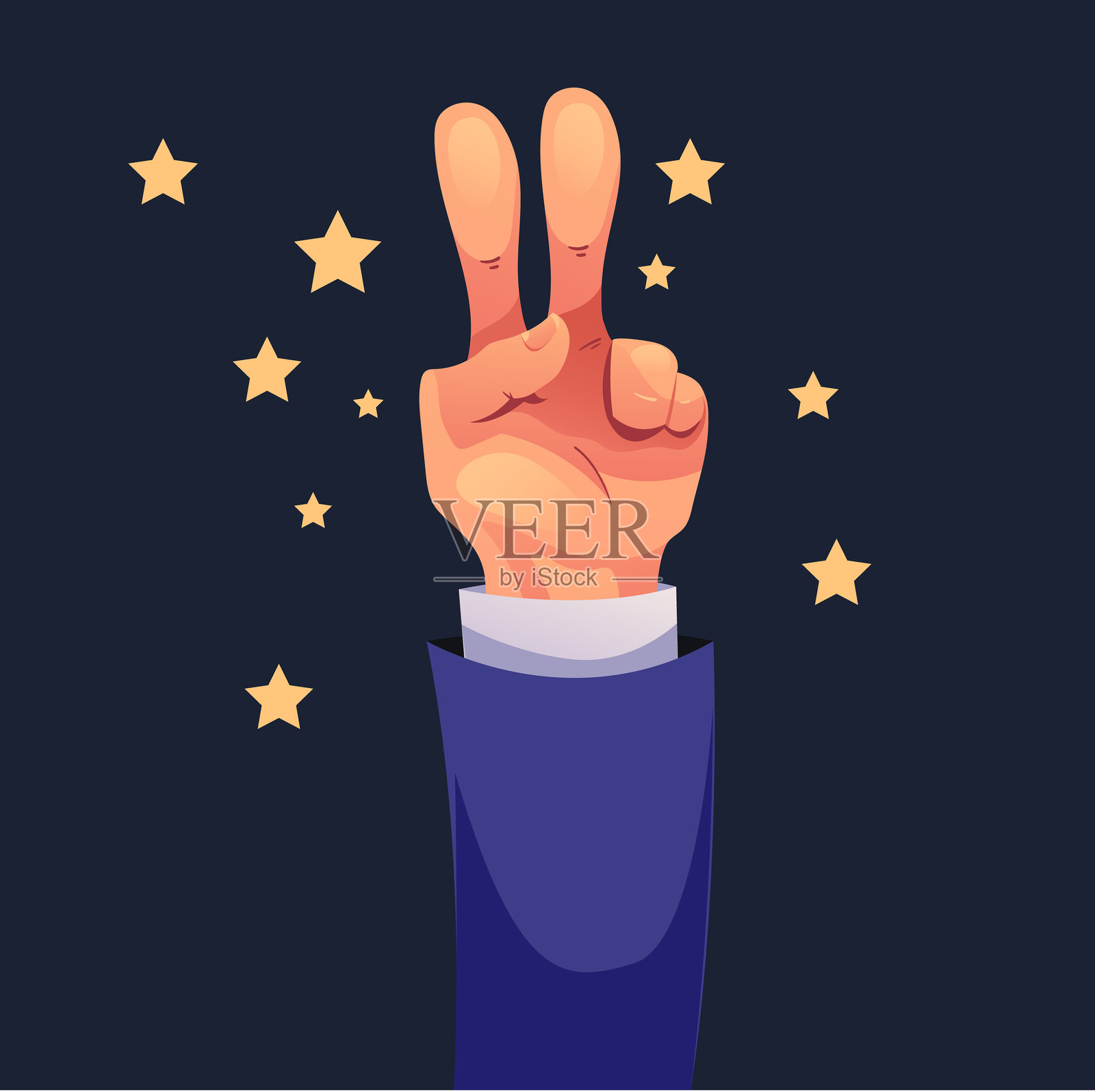 手臂像积极反馈的评论抽象概念。矢量图形设计插图元素插画图片素材