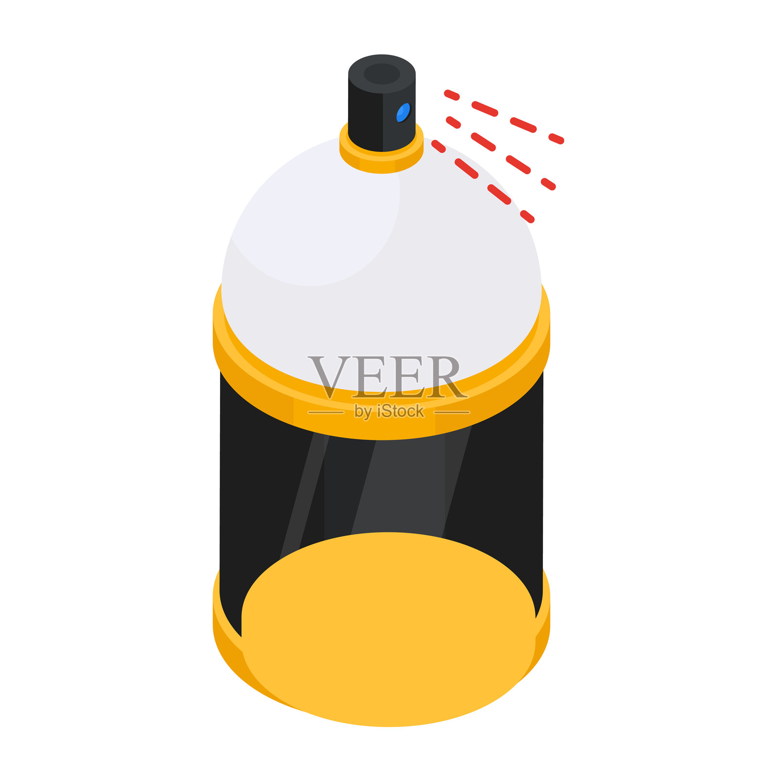 喷漆的概念等距设计图标插画图片素材