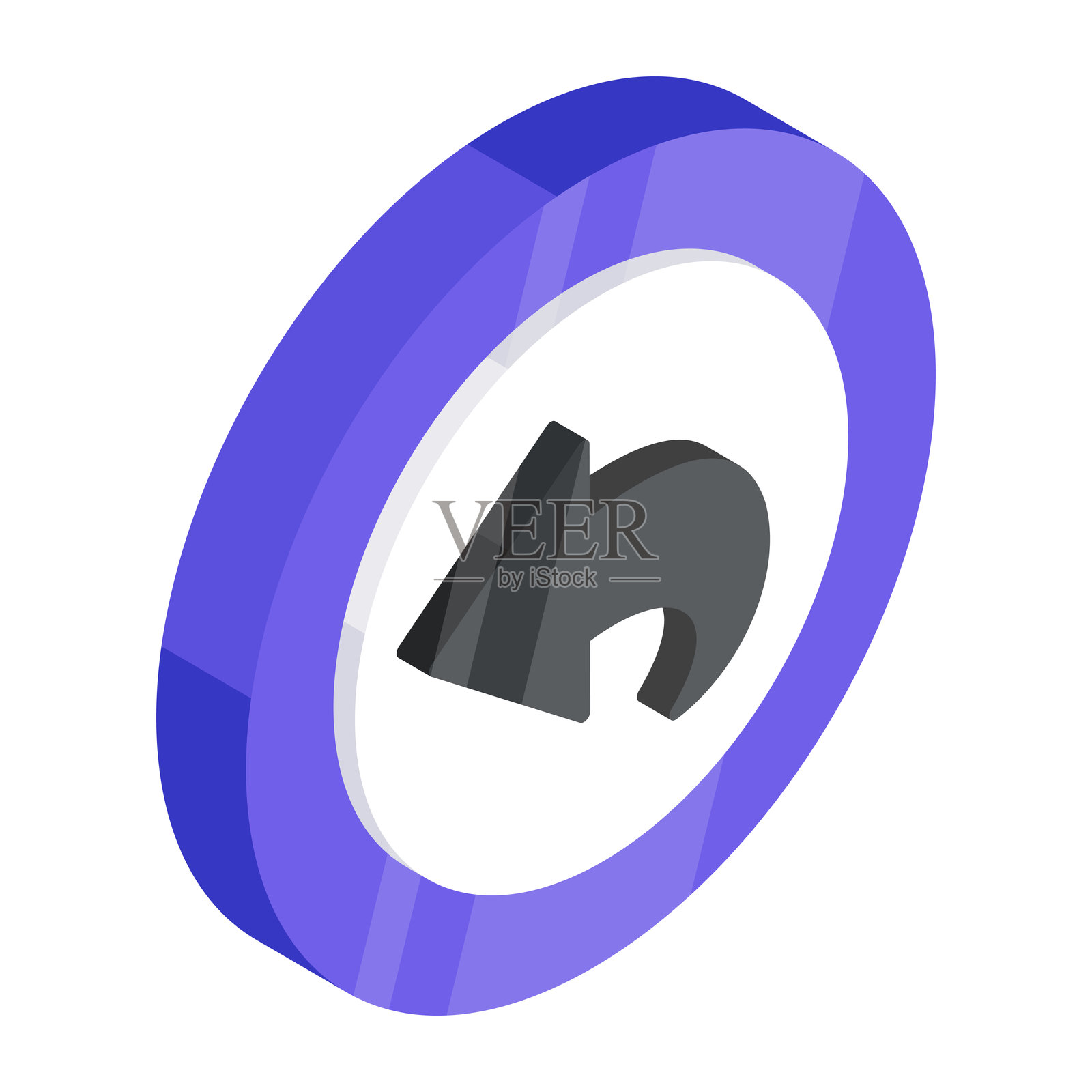 可编辑的返回箭头设计图标插画图片素材