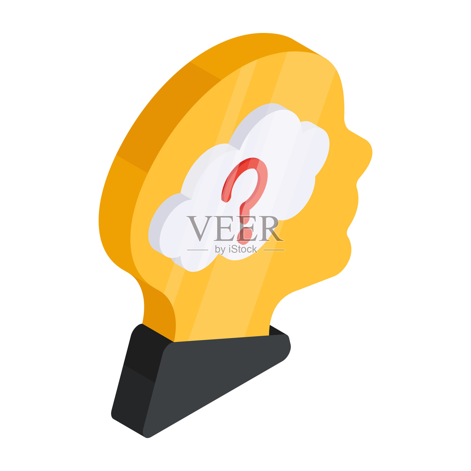 云问题的图标设计插画图片素材