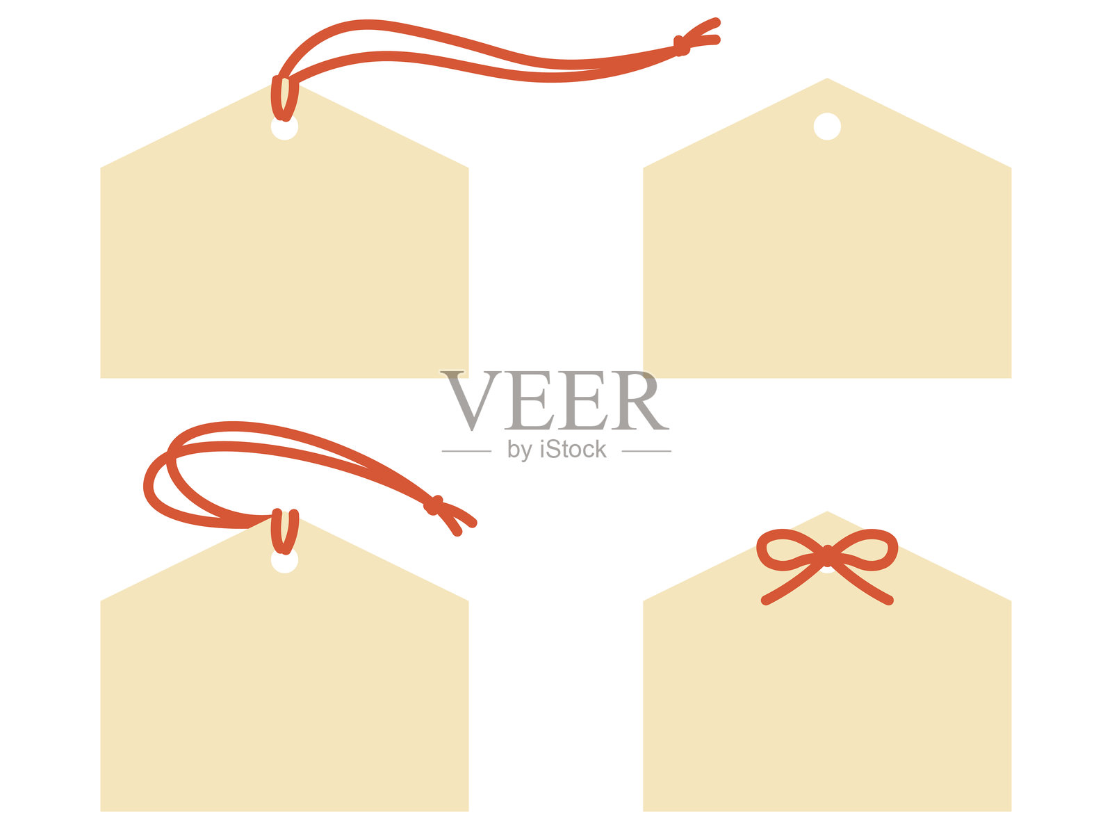 一套简单的木制绘马。日本幸运符。插画图片素材