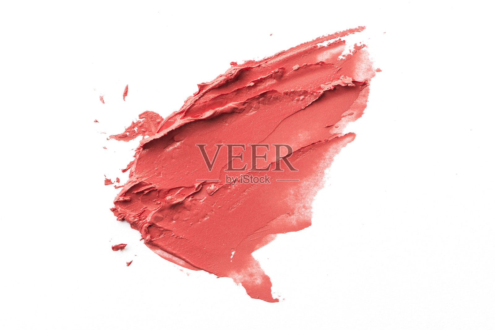 粉色口红印在背景上照片摄影图片