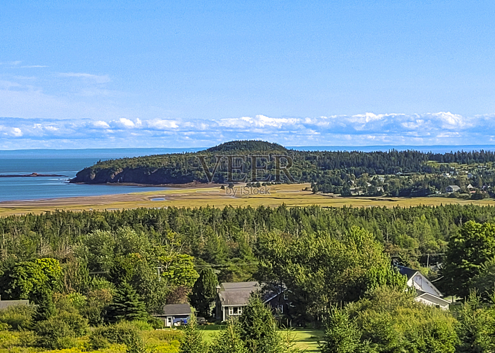 陆地与海洋相遇照片摄影图片