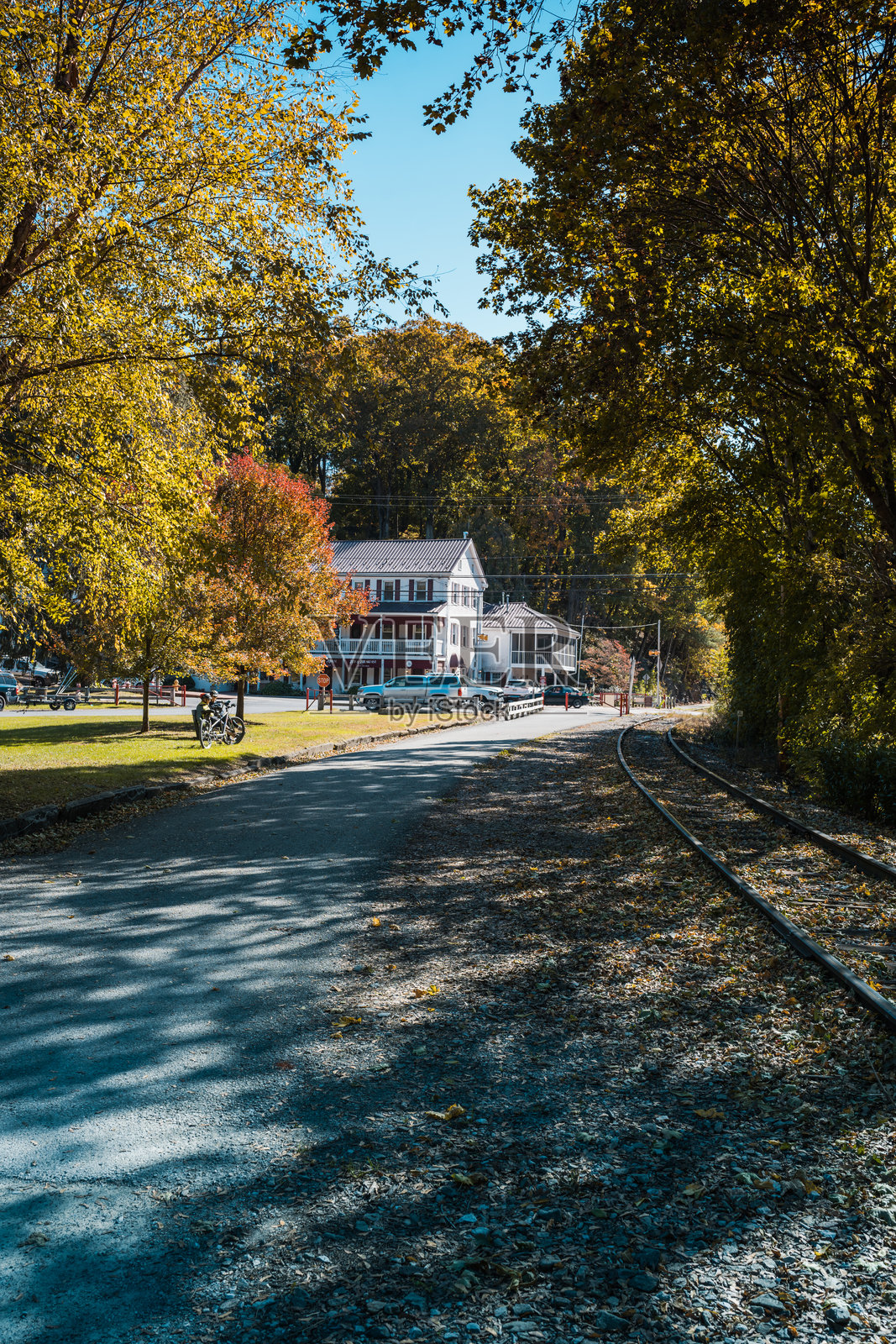宾夕法尼亚州铁路的遗产铁路小径照片摄影图片