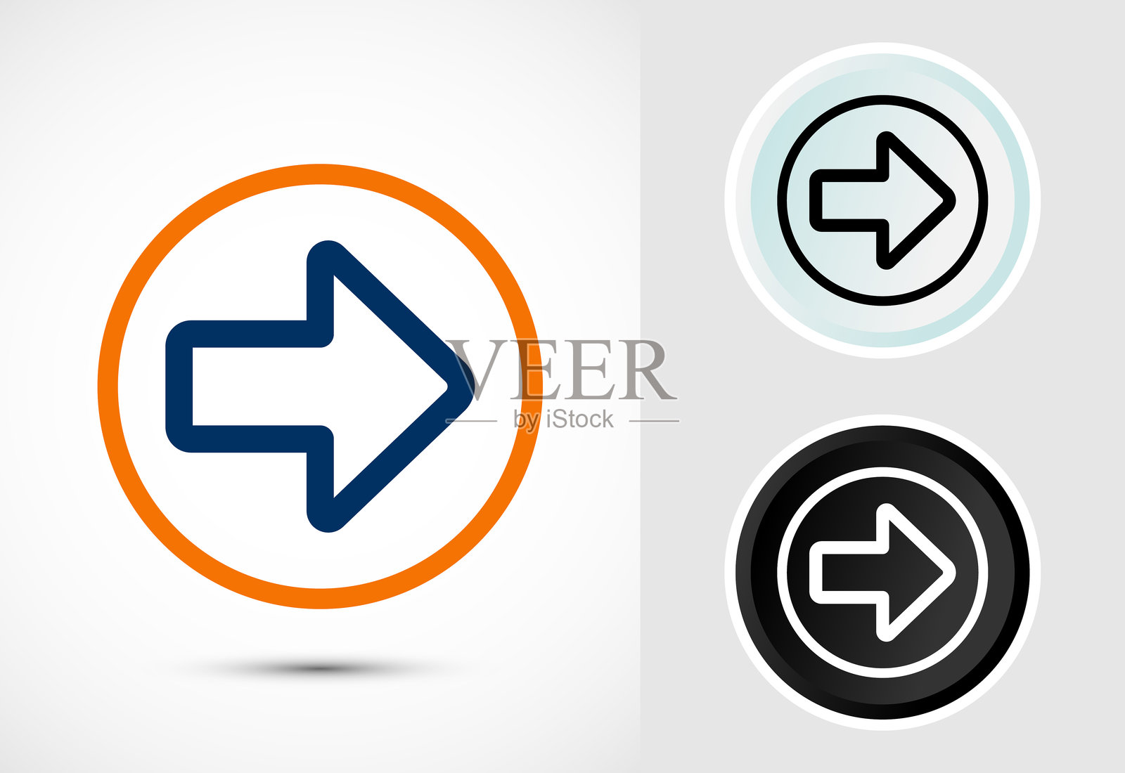 箭头图标设计插图，网页和应用设计必不可少插画图片素材