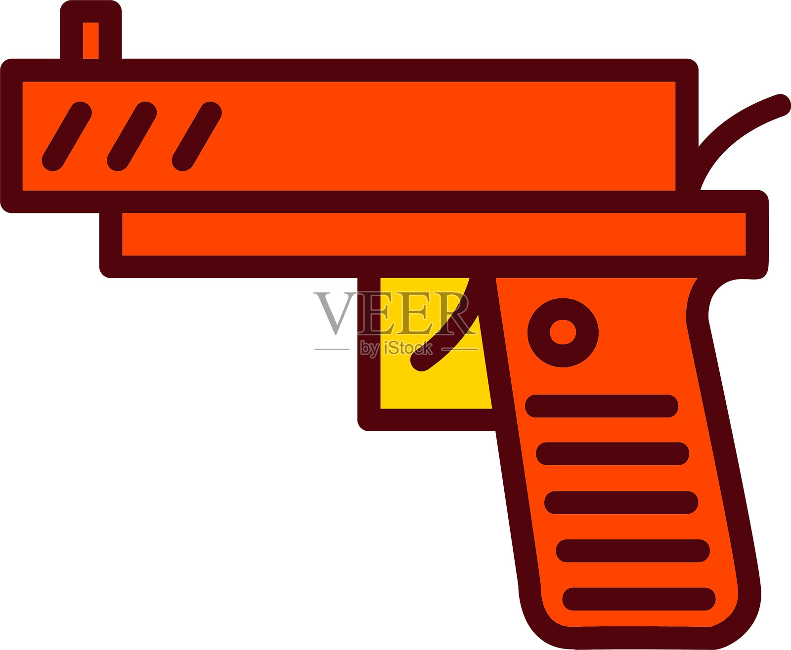 枪支矢量图标设计插画图片素材