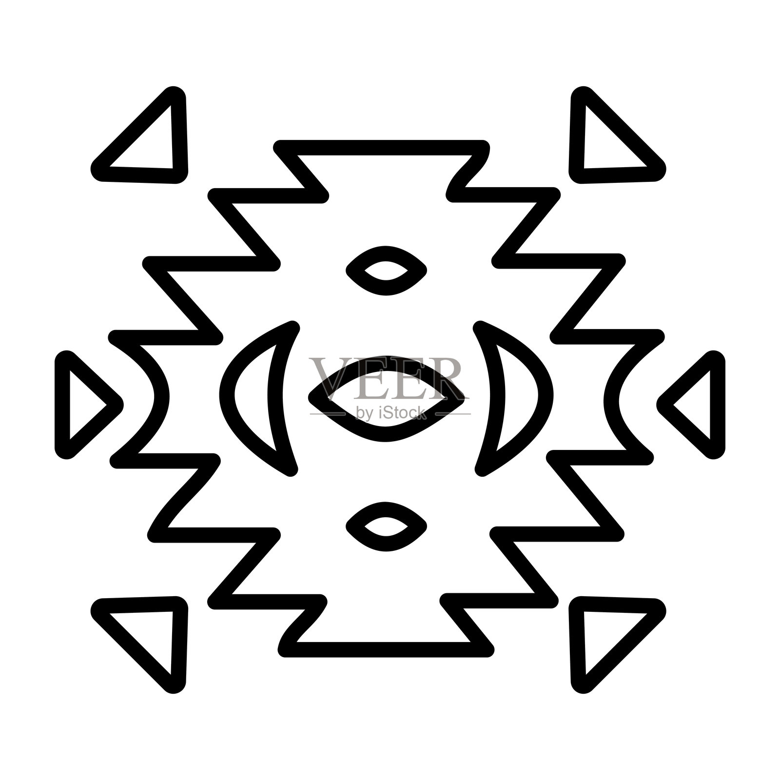 阿兹特克纹身插画图片素材