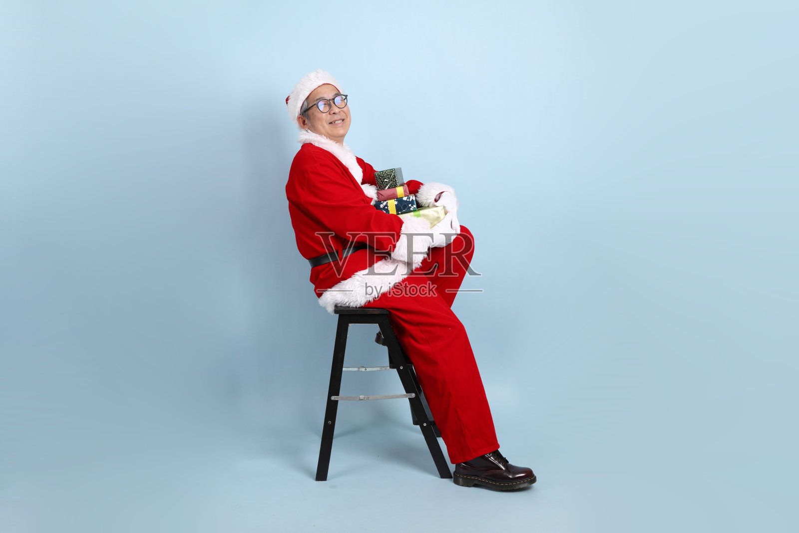 圣诞老人照片摄影图片