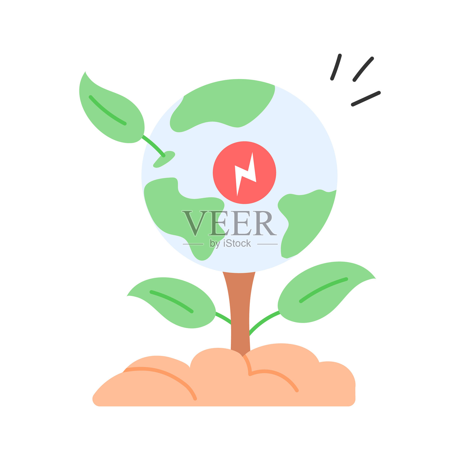 生态星球插画图片素材