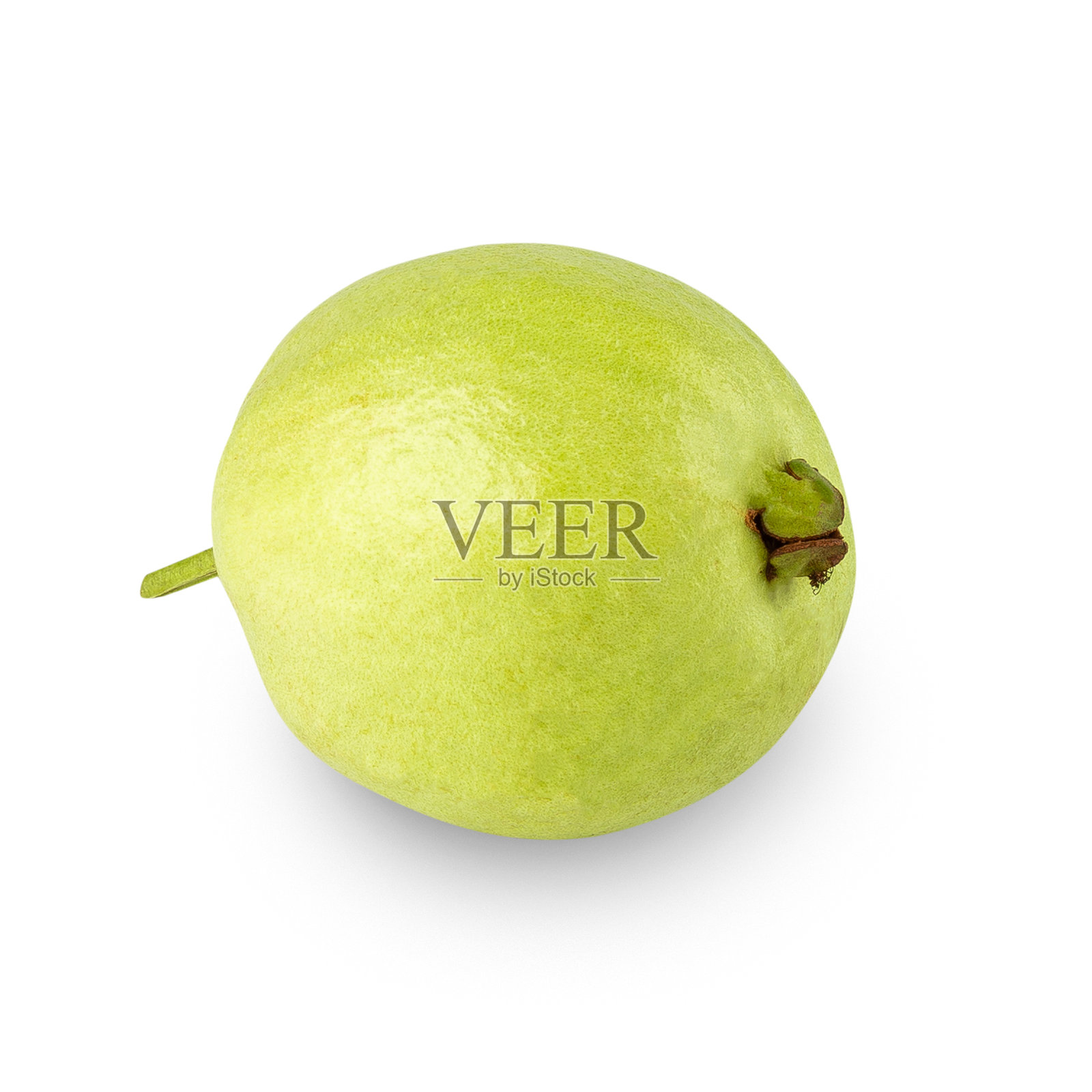 白色背景上孤立的番石榴，带有剪切路径，景深完整照片摄影图片