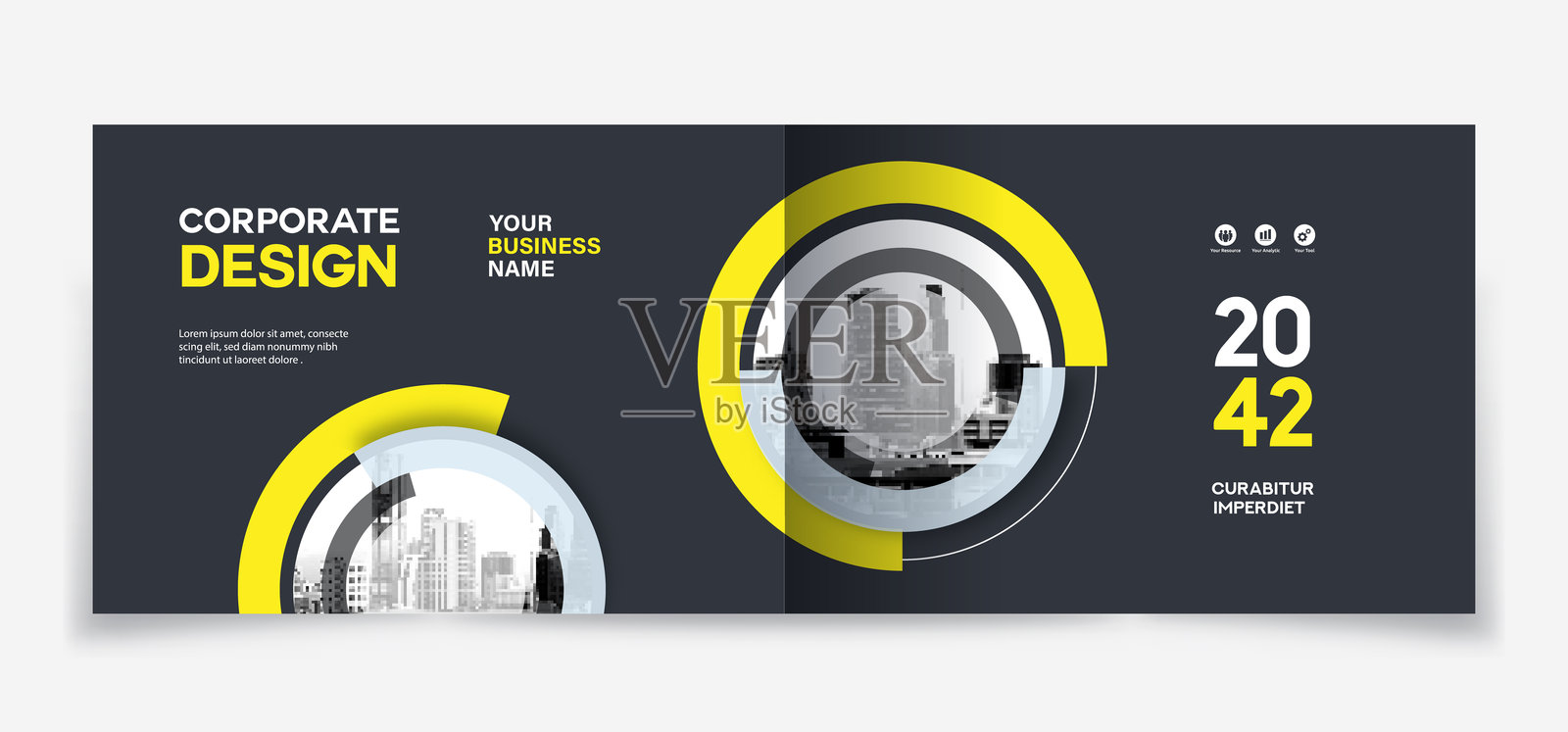 城市背景商业书籍封面设计模板插画图片素材