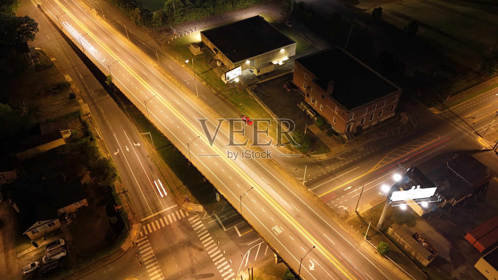 城市夜景的长时间曝光摄影照片摄影图片