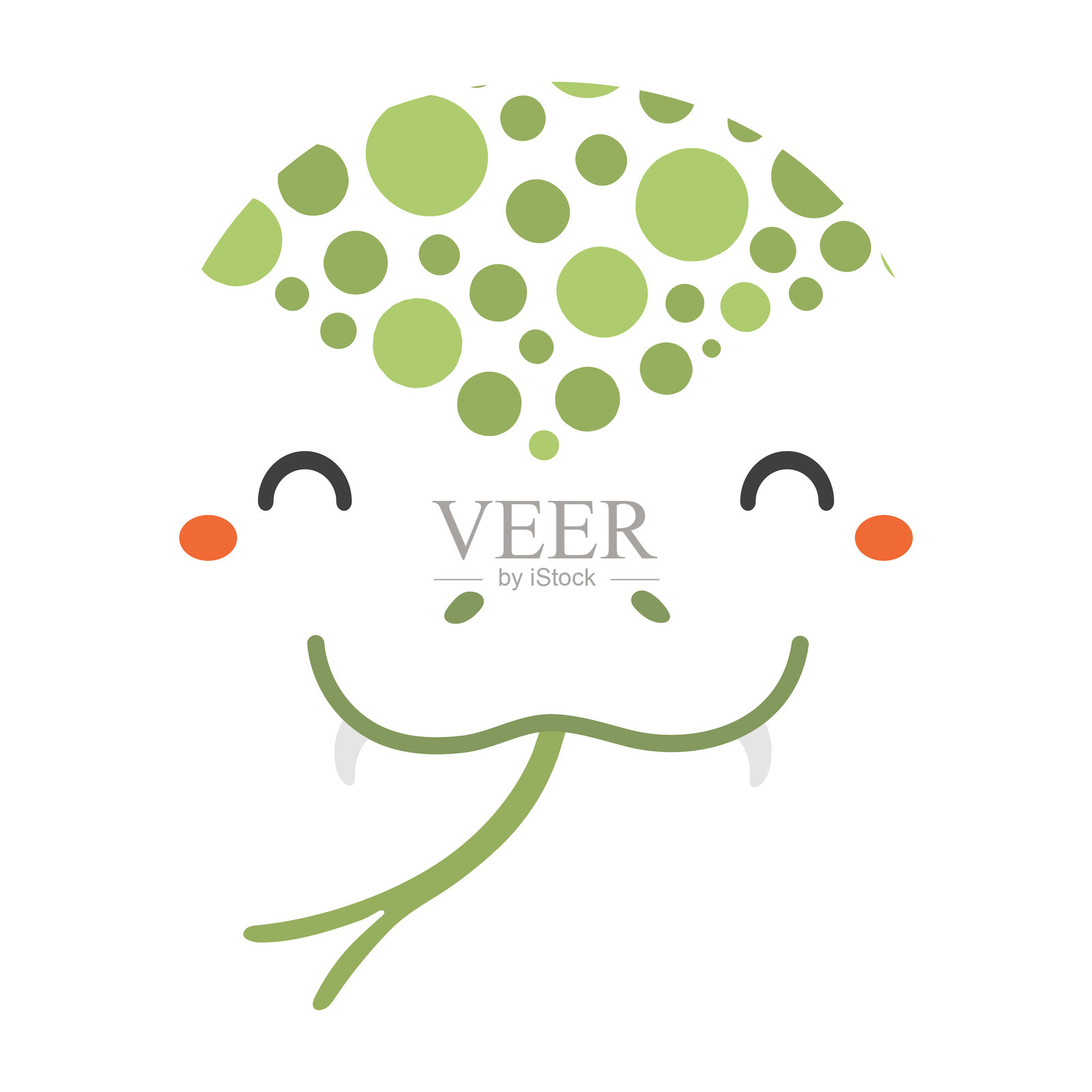 2025年中国生肖，可爱的蛇脸角色插图。插画图片素材