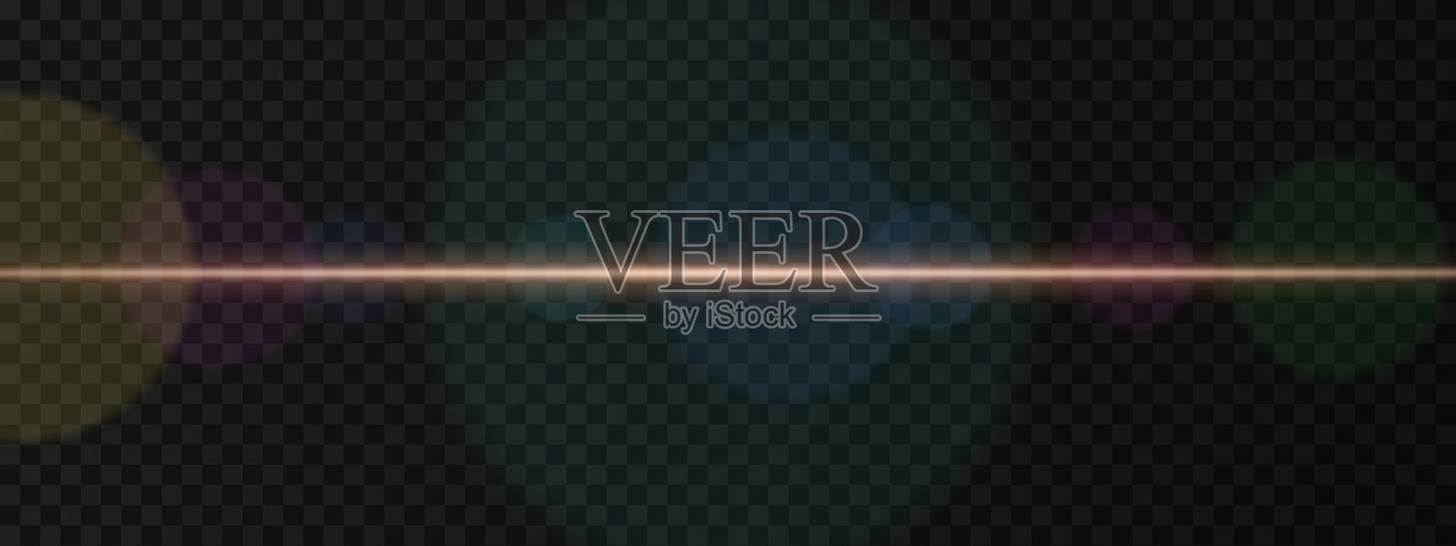 柔和的横向光晕，带有细腻的镜头效果。中央散发温暖的柔光，伴随散景圆圈。科幻视觉效果，电影般的高光，以及在黑色背景上的平滑光线过渡。插画图片素材