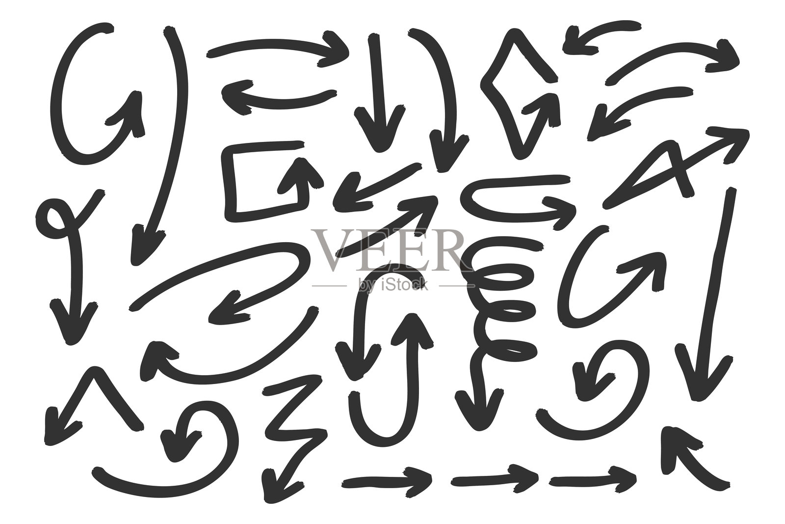 各种手绘矢量箭头插画图片素材