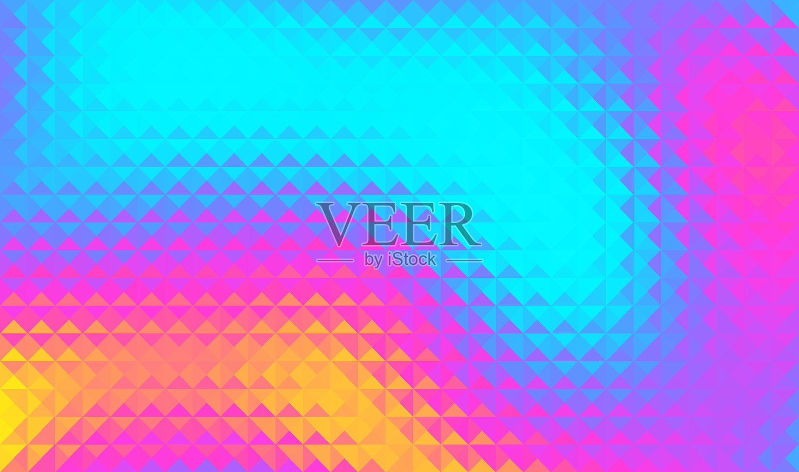 六边形多边形抽象背景。色彩斑斓的三角渐变设计。低多边形三角形状横幅。矢量插图。插画图片素材