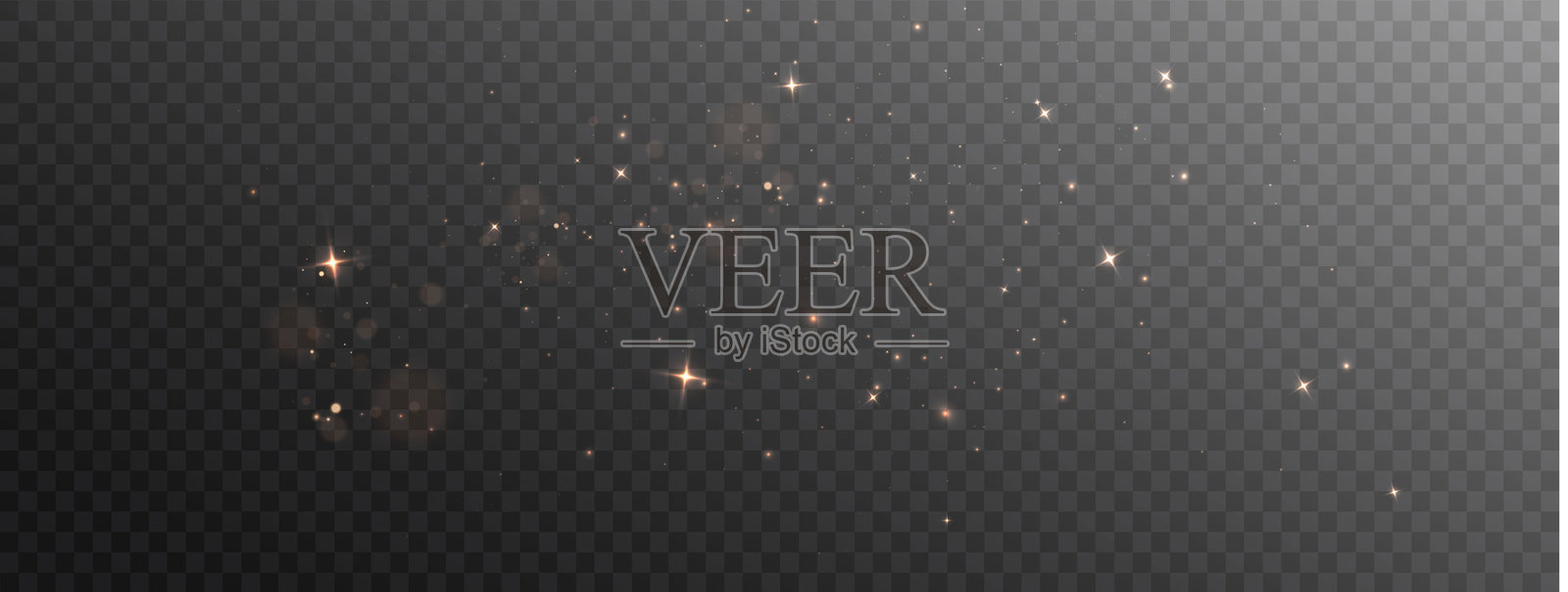 闪烁的尘埃。散景灯光。节日设计。黄色尘埃光。散景灯光效果背景。闪耀尘埃的圣诞背景。插画图片素材