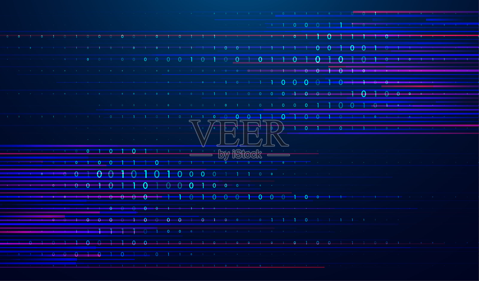 抽象的大数据代码表示。插画图片素材