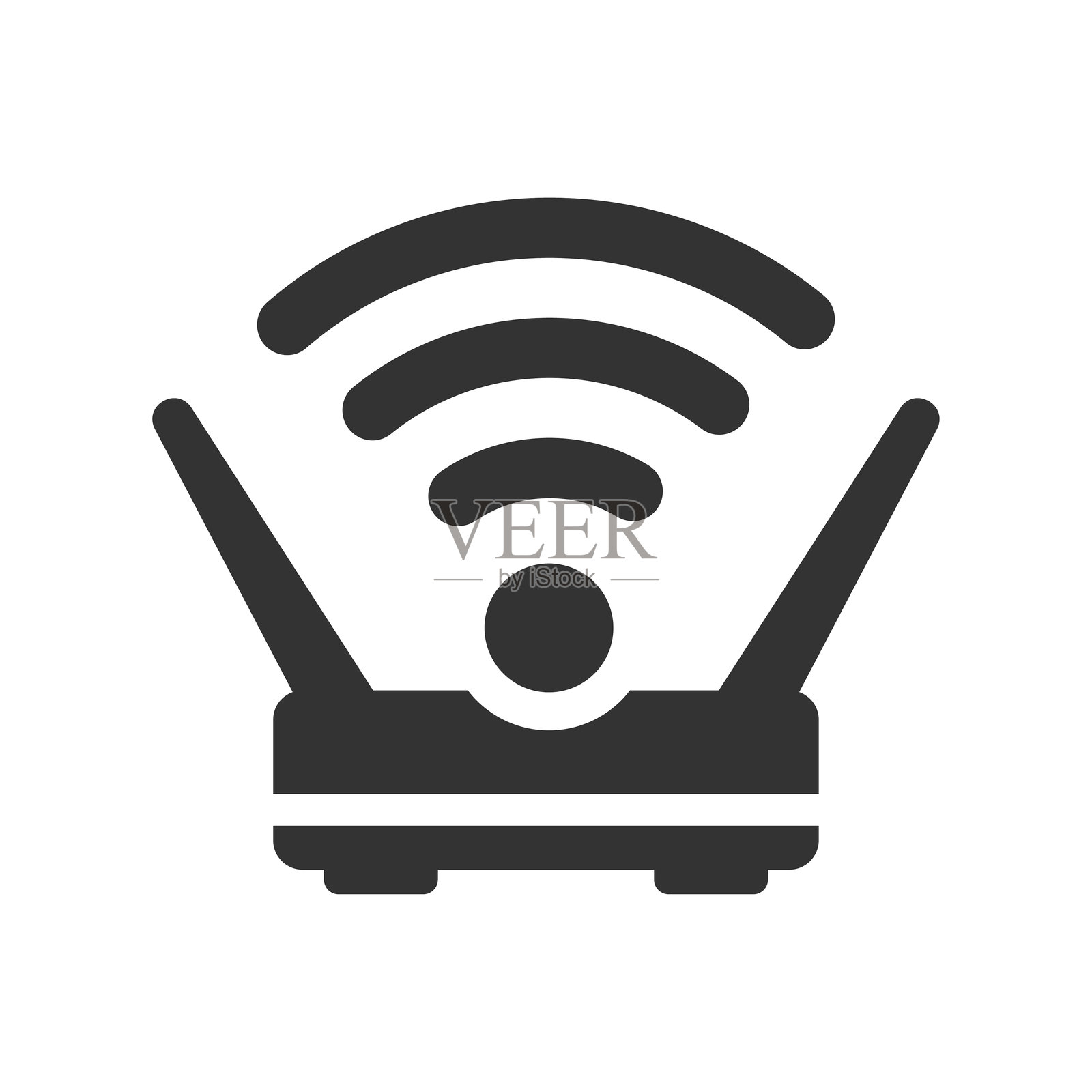 数字WiFi连接图标插画图片素材