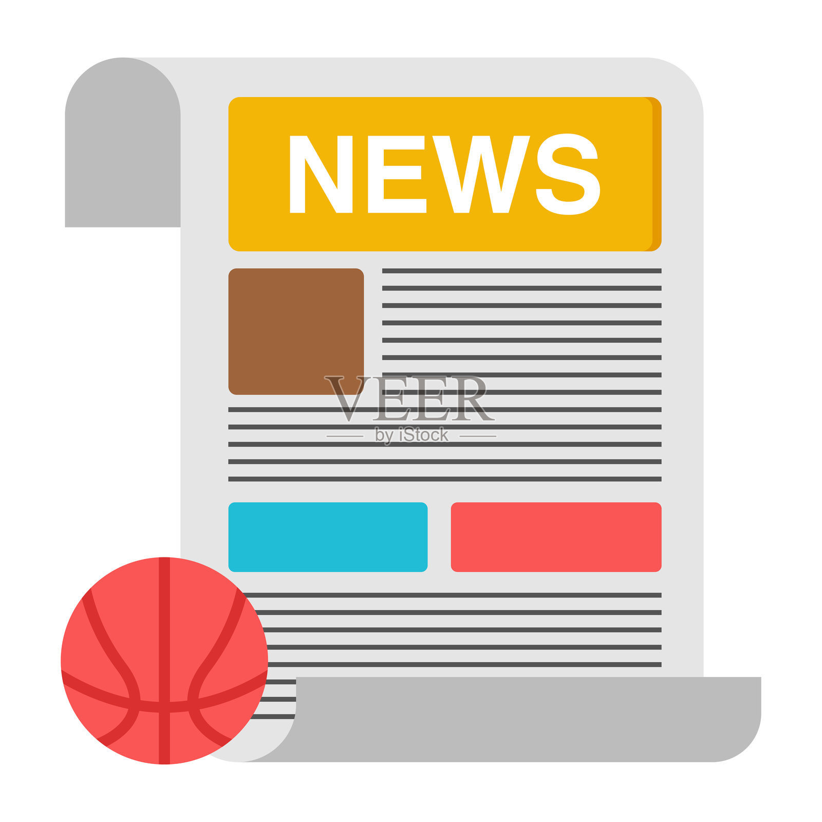 现代体育新闻设计图标插画图片素材