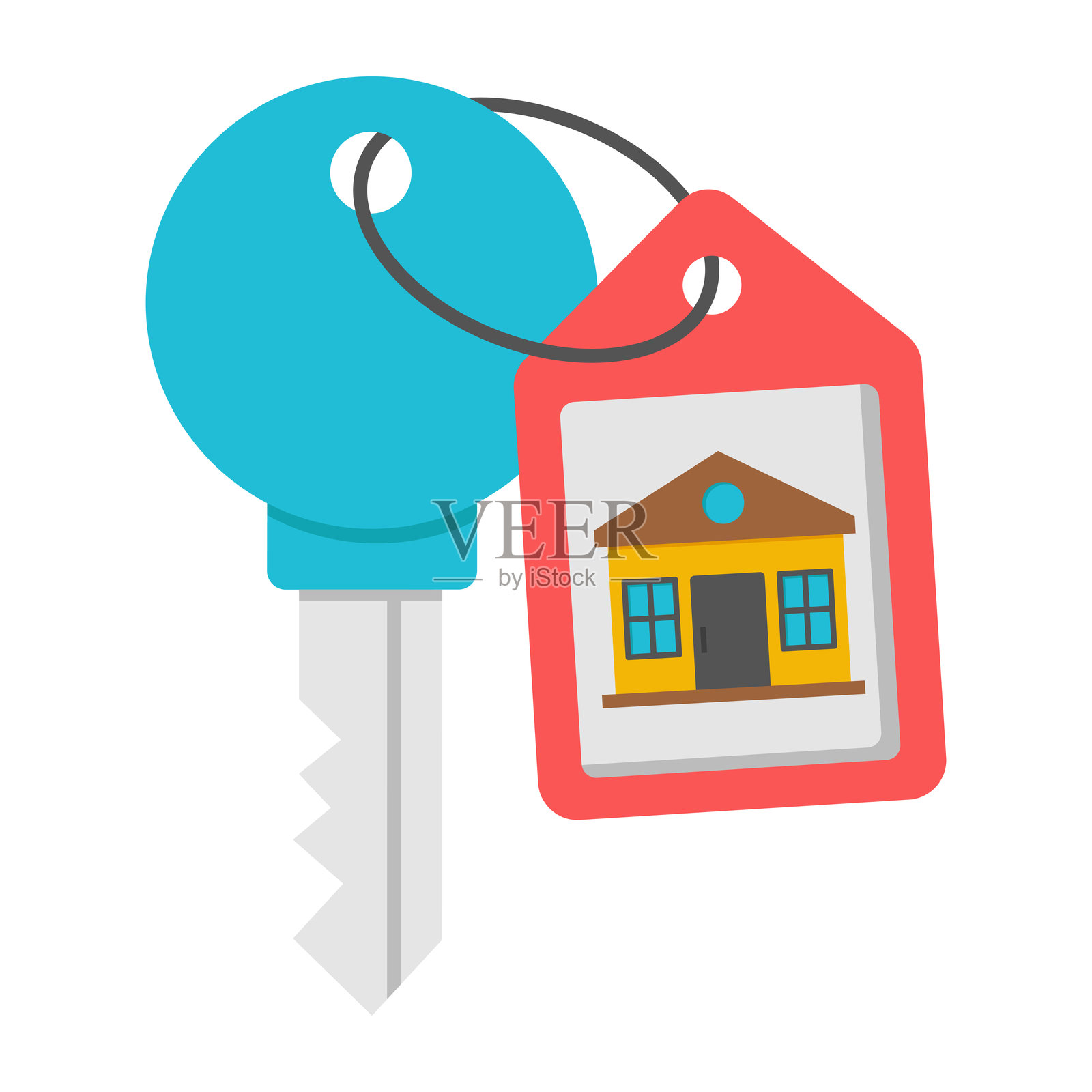 家居钥匙的矢量设计插画图片素材