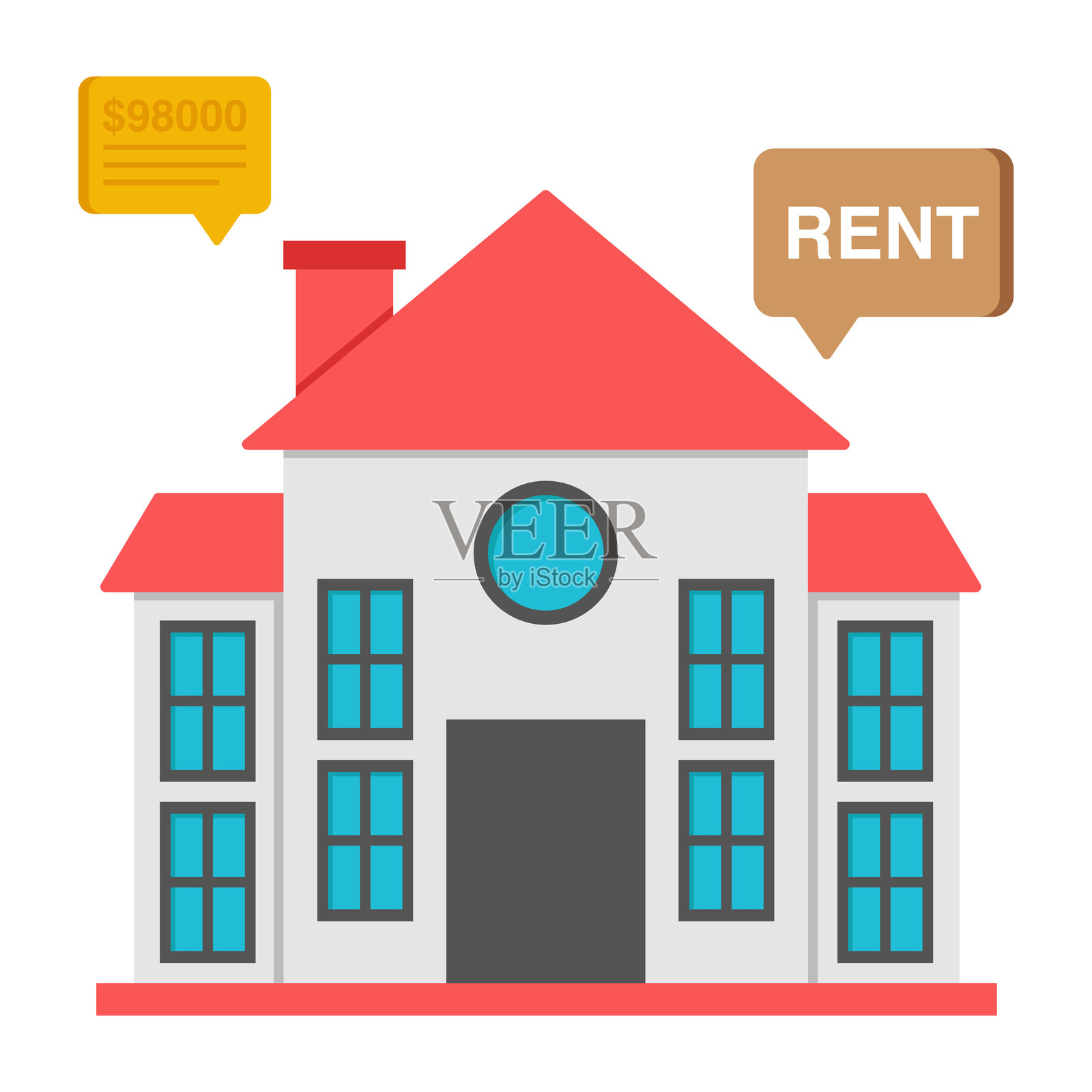 出租建筑的高级下载图标插画图片素材