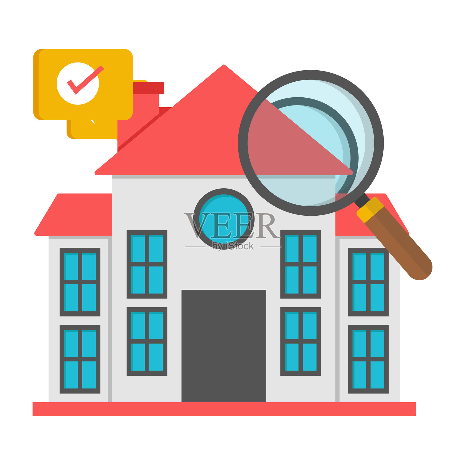 家庭搬迁的高级下载图标插画图片素材