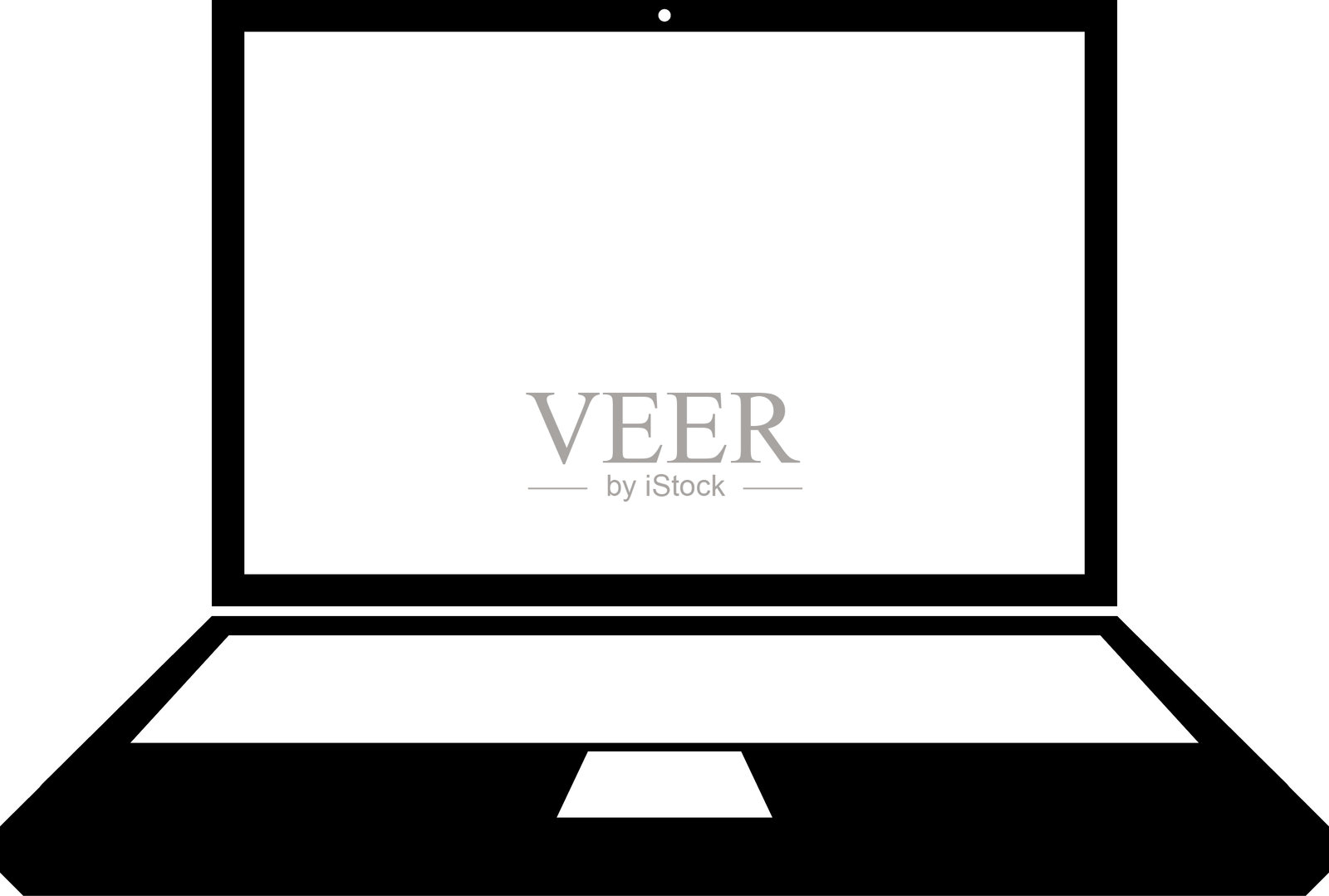 设备图标集：电脑、笔记本、手机、平板。矢量插图。插画图片素材