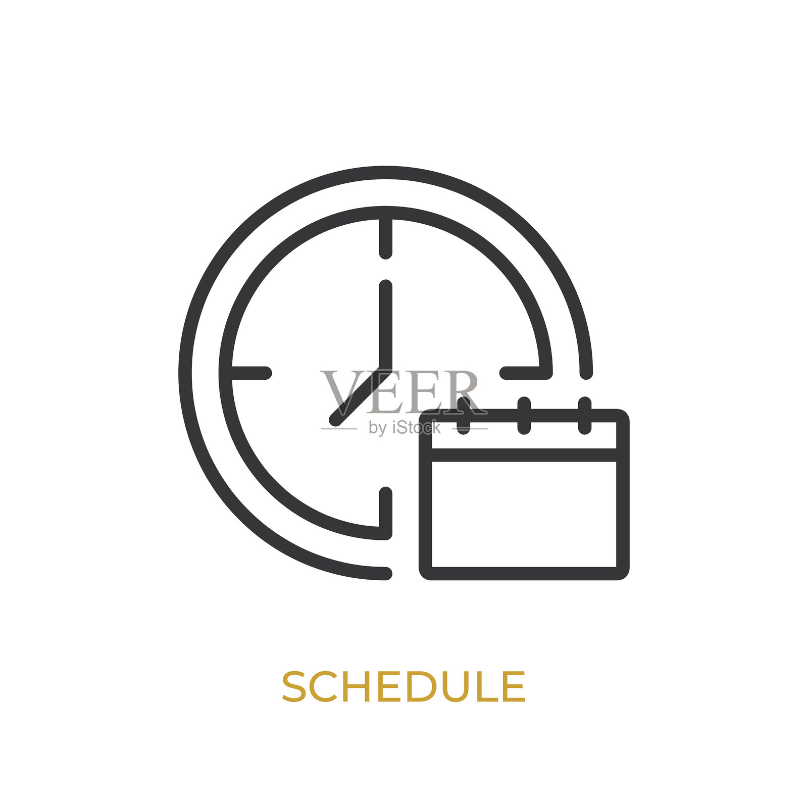 日程图标线条图标。简约、像素完美且现代风格的细线图标，可广泛应用。插画图片素材