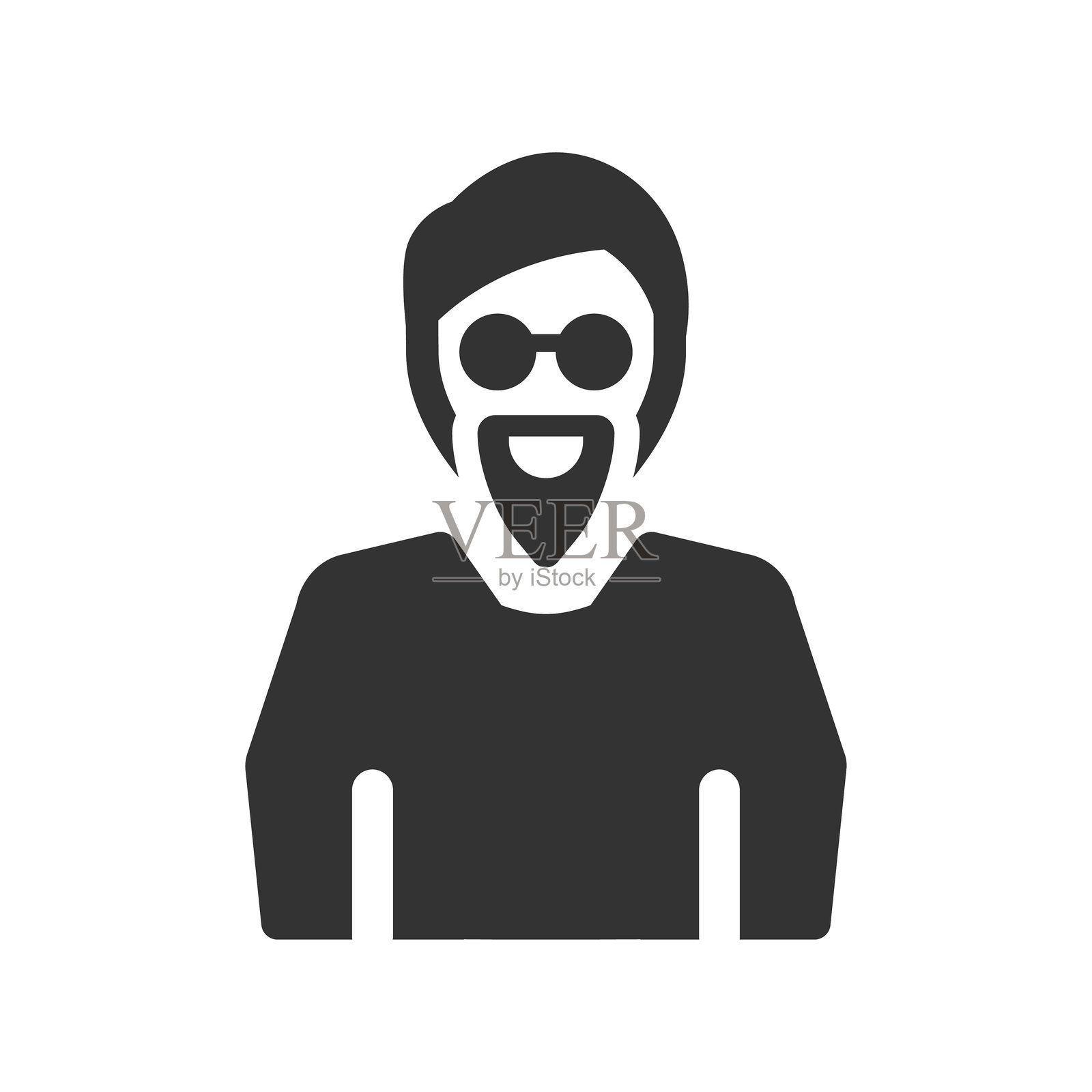 男性千禧一代偶像插画图片素材