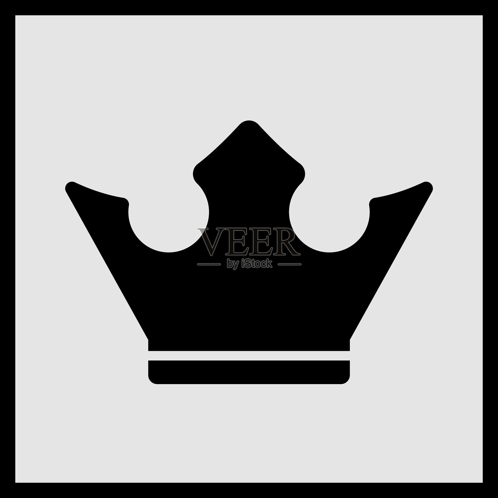 皇冠图标，扁平风格，背景为白色。适用于网站设计、标志、应用程序和用户界面。矢量插图。插画图片素材