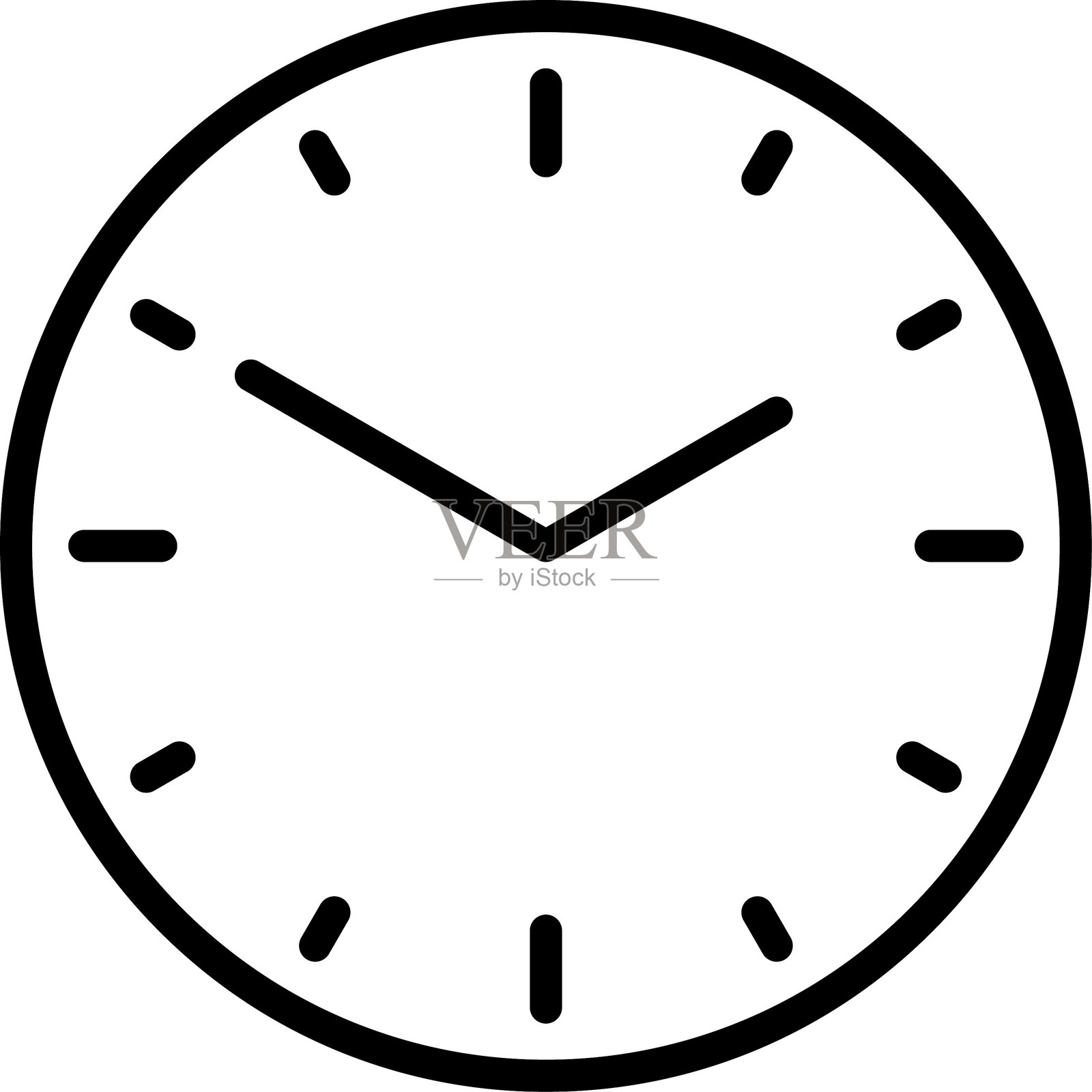 时钟图标。时间符号矢量图。插画图片素材