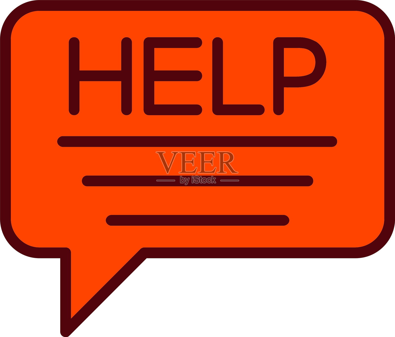 请求帮助的矢量图标设计插画图片素材