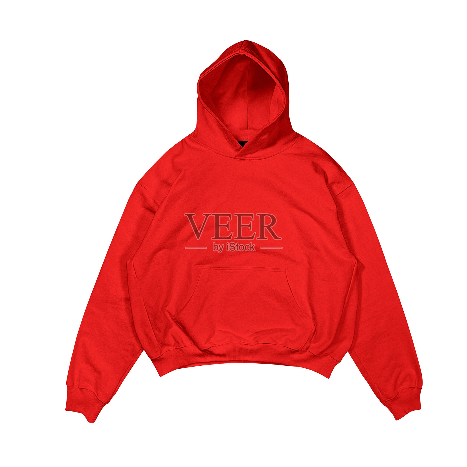 白色背景上的空白连帽卫衣正面视图照片摄影图片