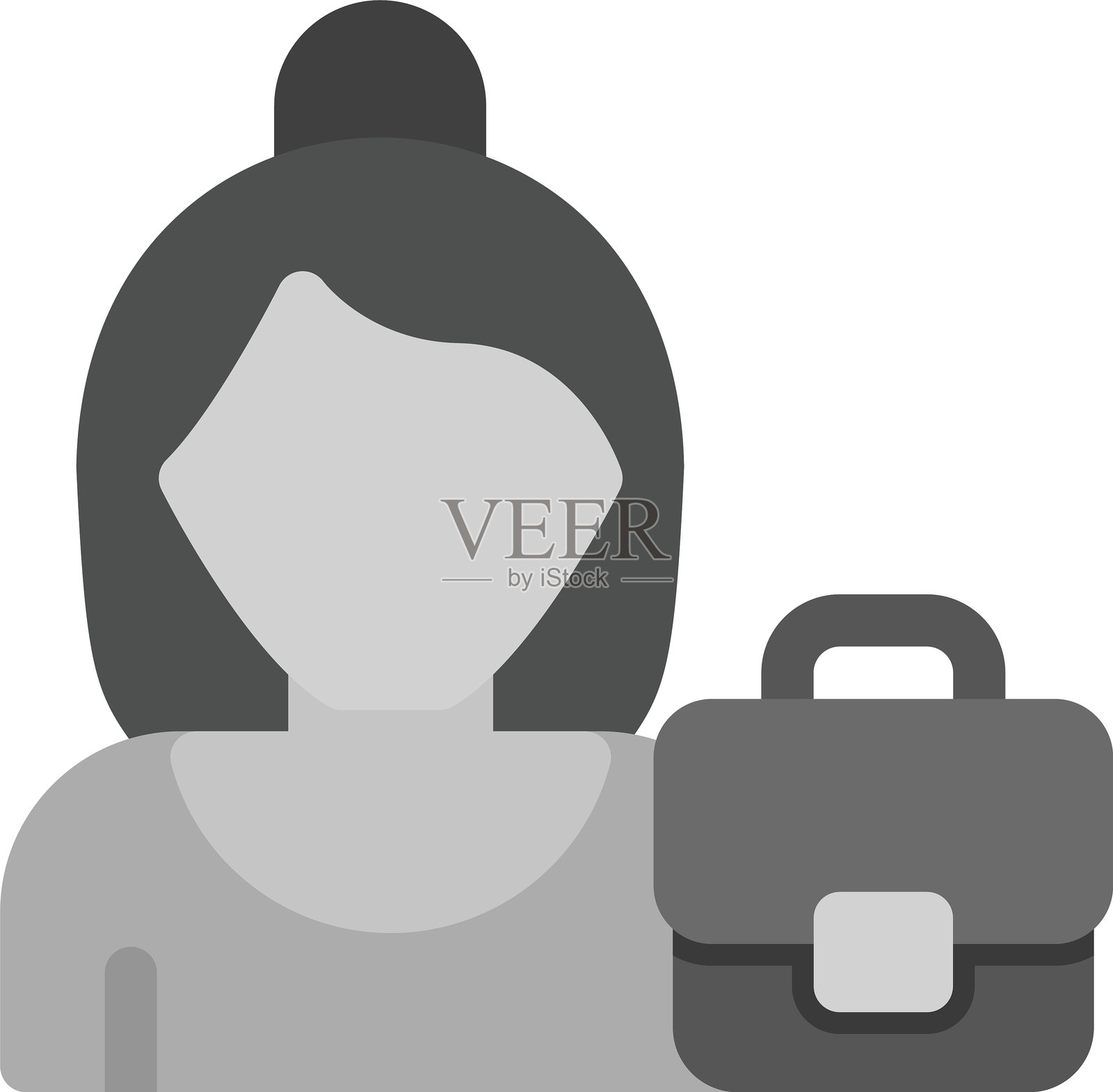 商务女性图标插画图片素材