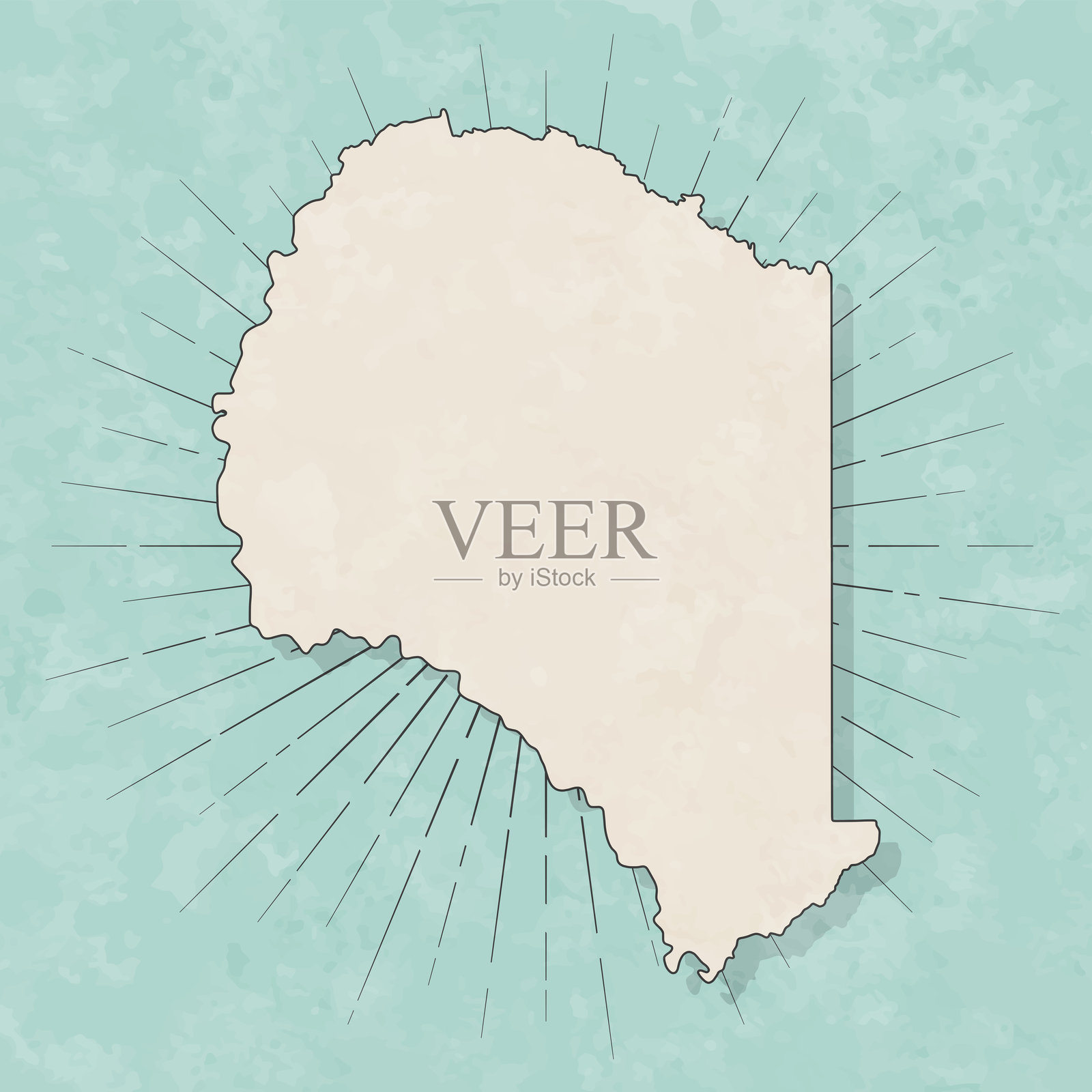 佛罗里达州苏万尼县。复古风格地图 - 旧纹理纸张插画图片素材