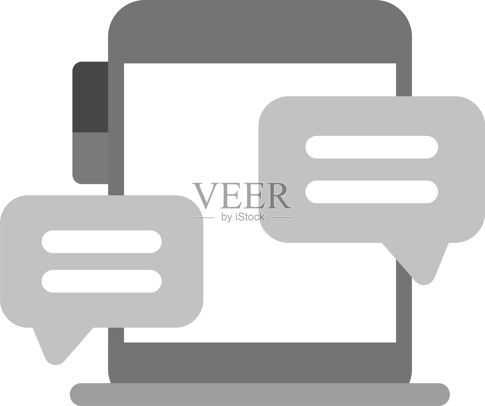 在线聊天图标插画图片素材