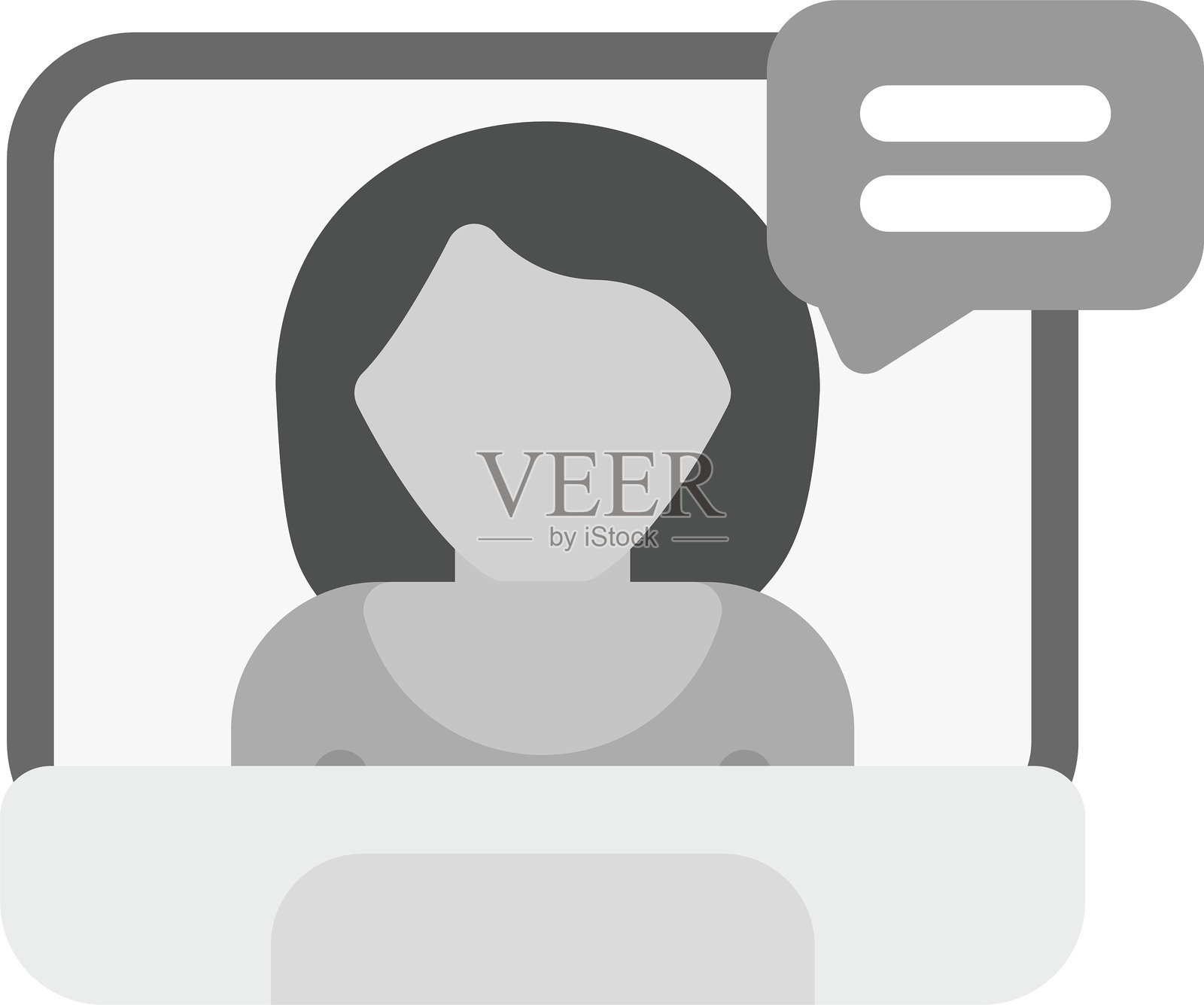 视频会议图标插画图片素材