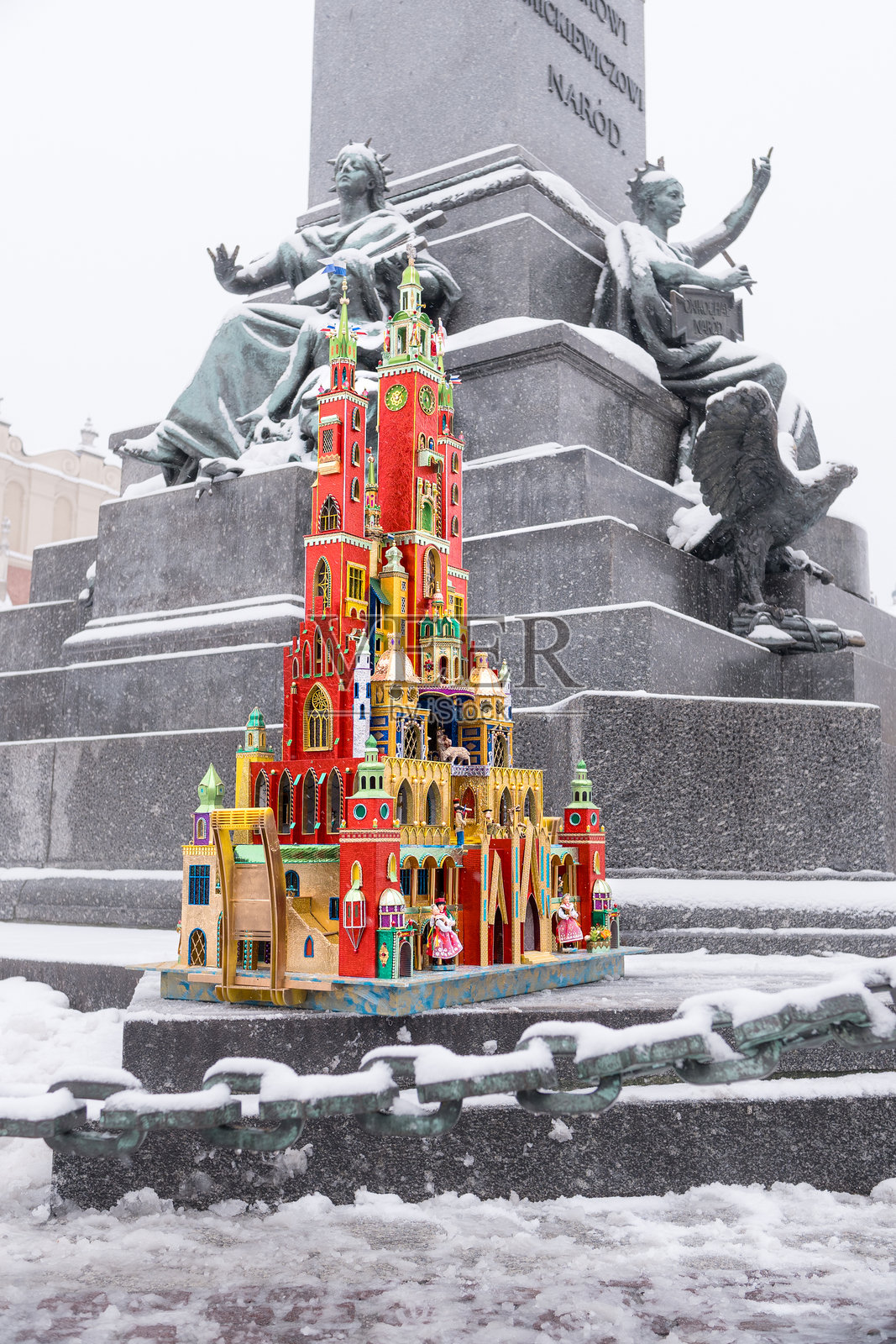 多彩的Szopka，克拉科夫的圣诞传统照片摄影图片